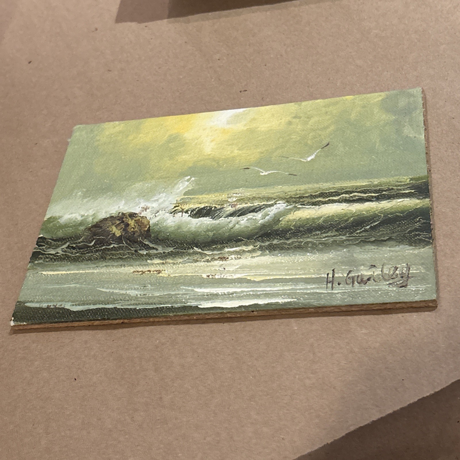 Original hand signed Oil Painting 5 x 7 inch mounted on board