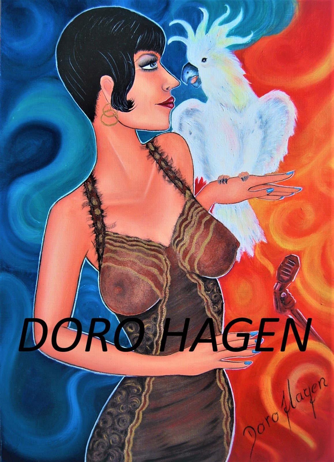 Doro Hagen Original Oil Drawing on Oil Paper 240g 30 x 40cm Painting Painting