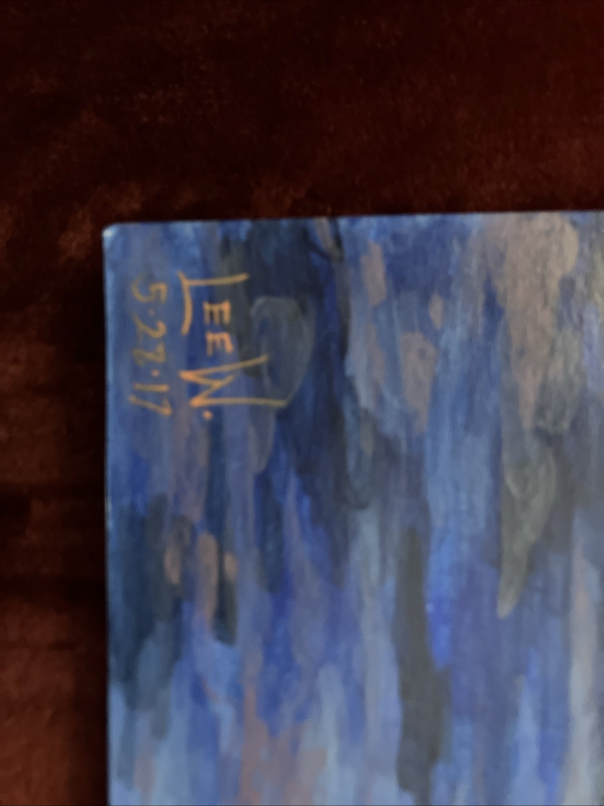 Original Three Crosses Christian Painting. One Of A Kind.