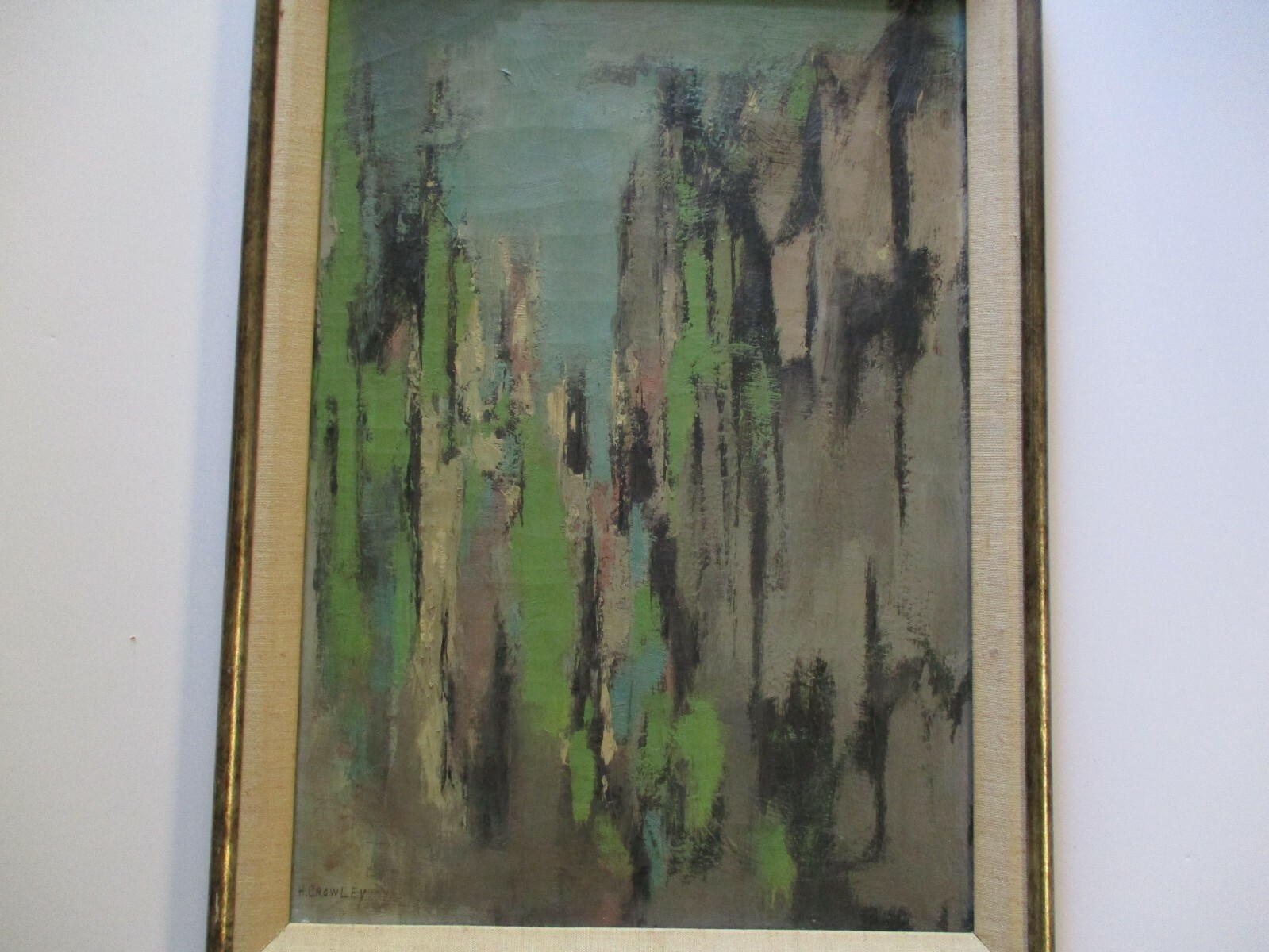 NEW YORK PAINTING VINTAGE EXPRESSIONIST ABSTRACT NON OBJECTIVE 1950’S MODERNIST