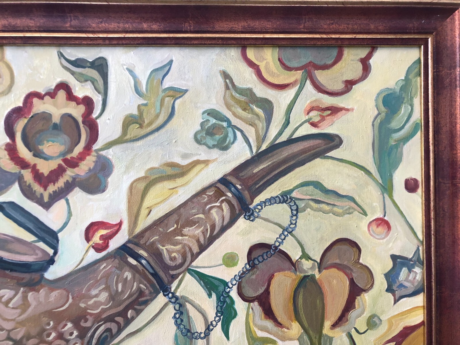 Painting by Ukrainian «Cossack smoking pipe» original painting on canvas