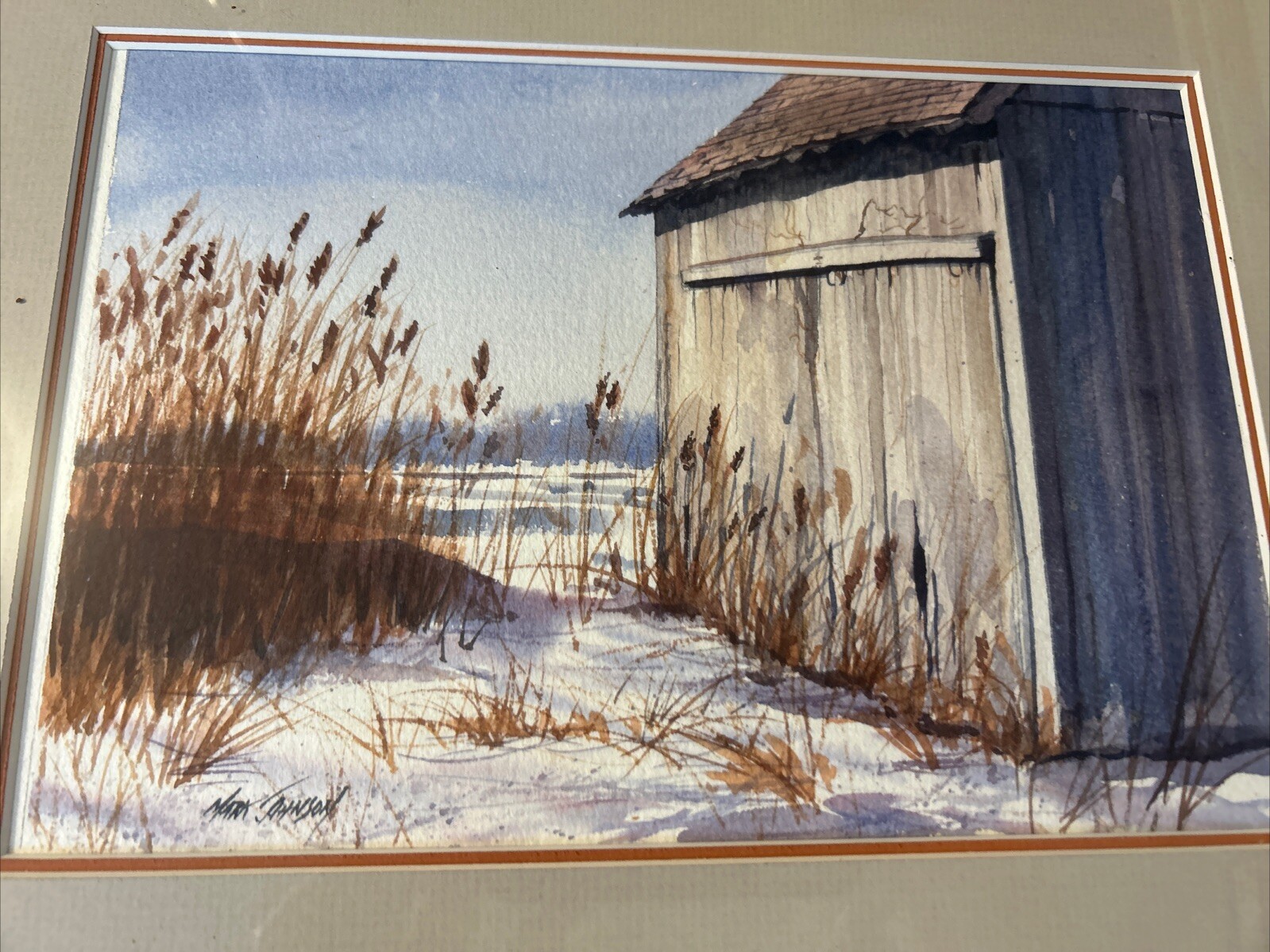 MARK JOHNSON ORIGINAL LANDSCAPEWATER COLOR PAINTING