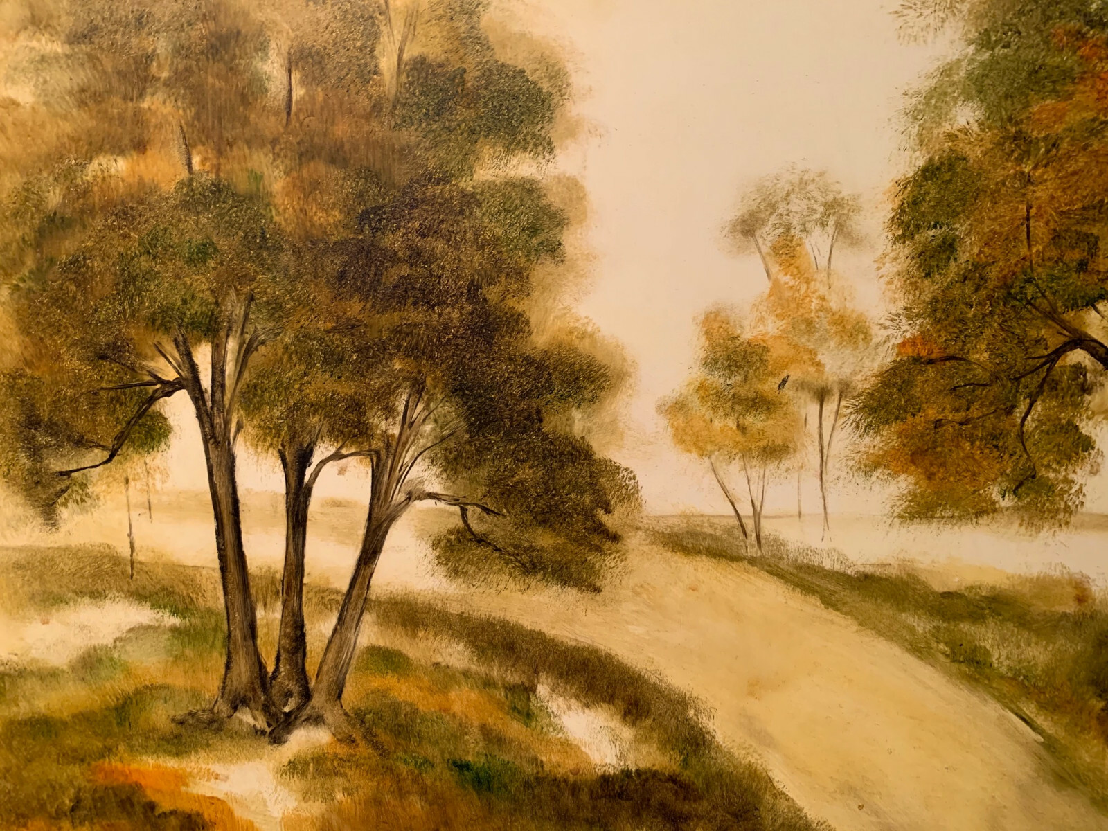 V. Miller Original Signed Beautifully Framed Subtley Reflecting a Misty Morning