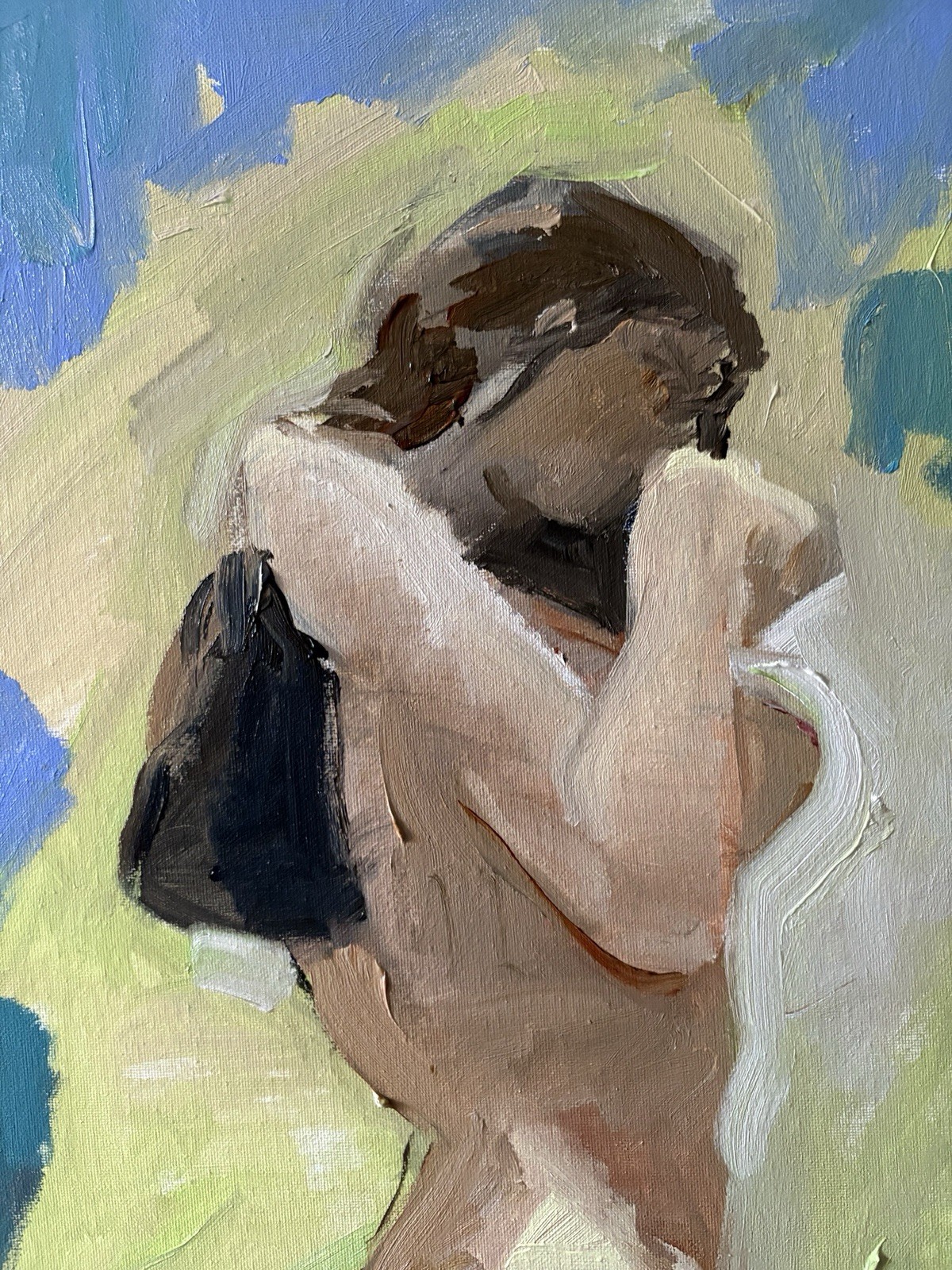Portrait Painting Woman Cubist Impressionism 16”x20” Canvas Original Signed