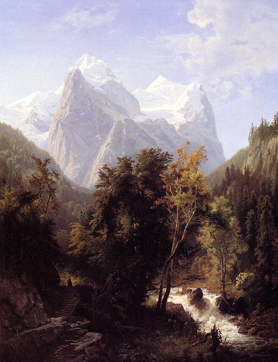 Oil painting Path-Through-the-Mountains-William-Trost-Richards-oil-painting-art
