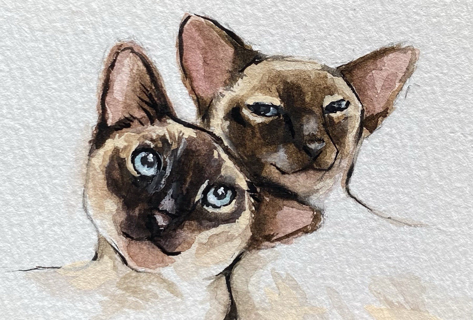ACEO 100% Hand Painted Original Mixed Media Painting Art Cat