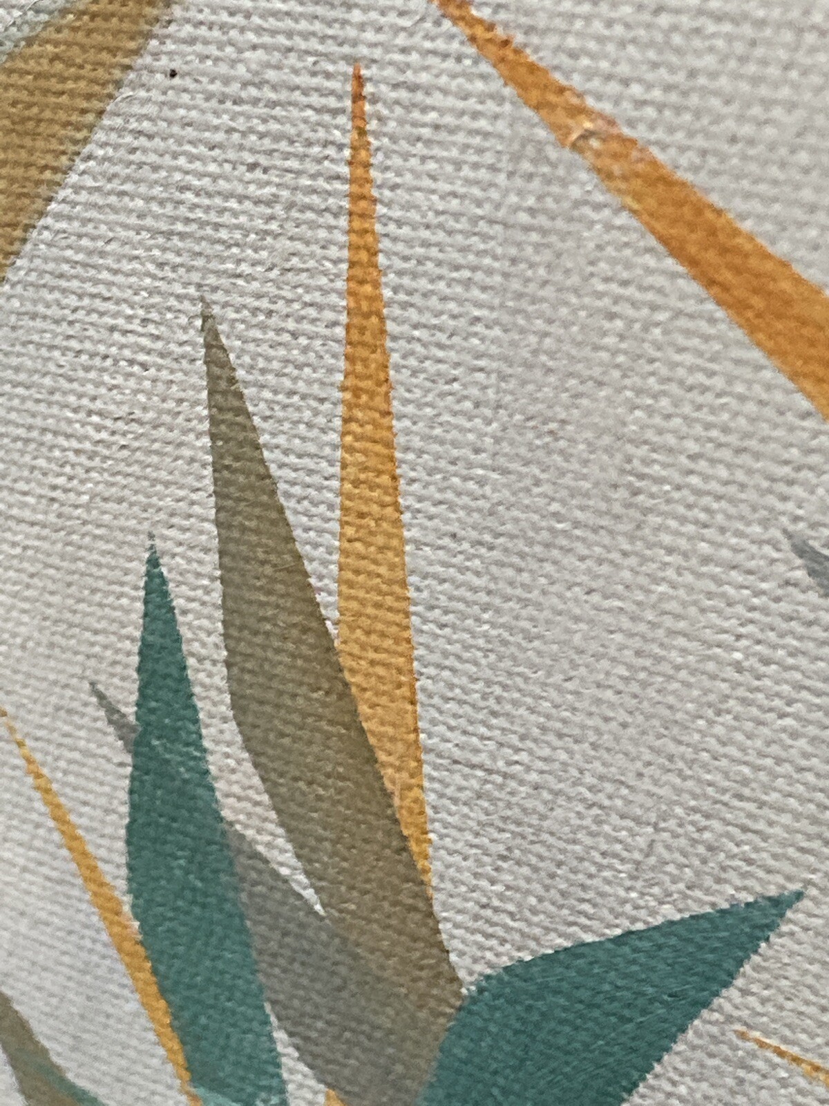 Mid Century Abstract Painting on Canvas Geometric Modernism Minimalism