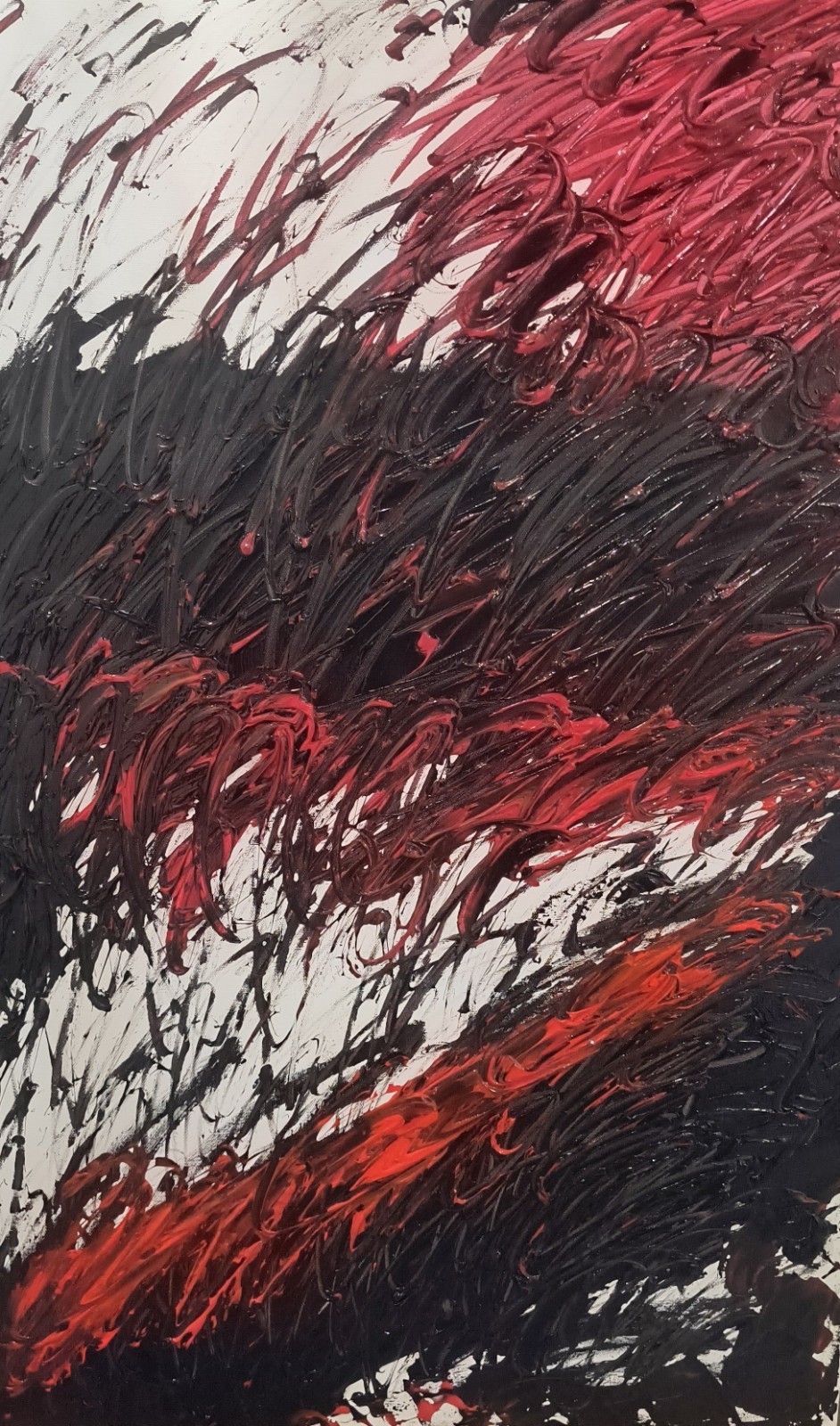 Trey Coppland, The Dragon Abstract Acrylic Painting, 24+36 inch 2026, Signed