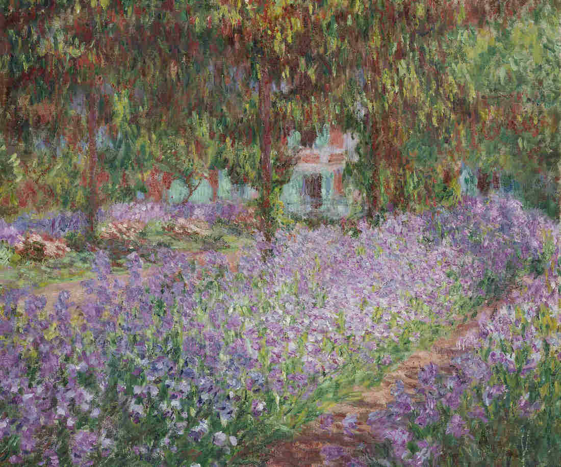Irises in Monet’s Garden Claude Monet Landscape Oil Painting Hand-painted Canvas