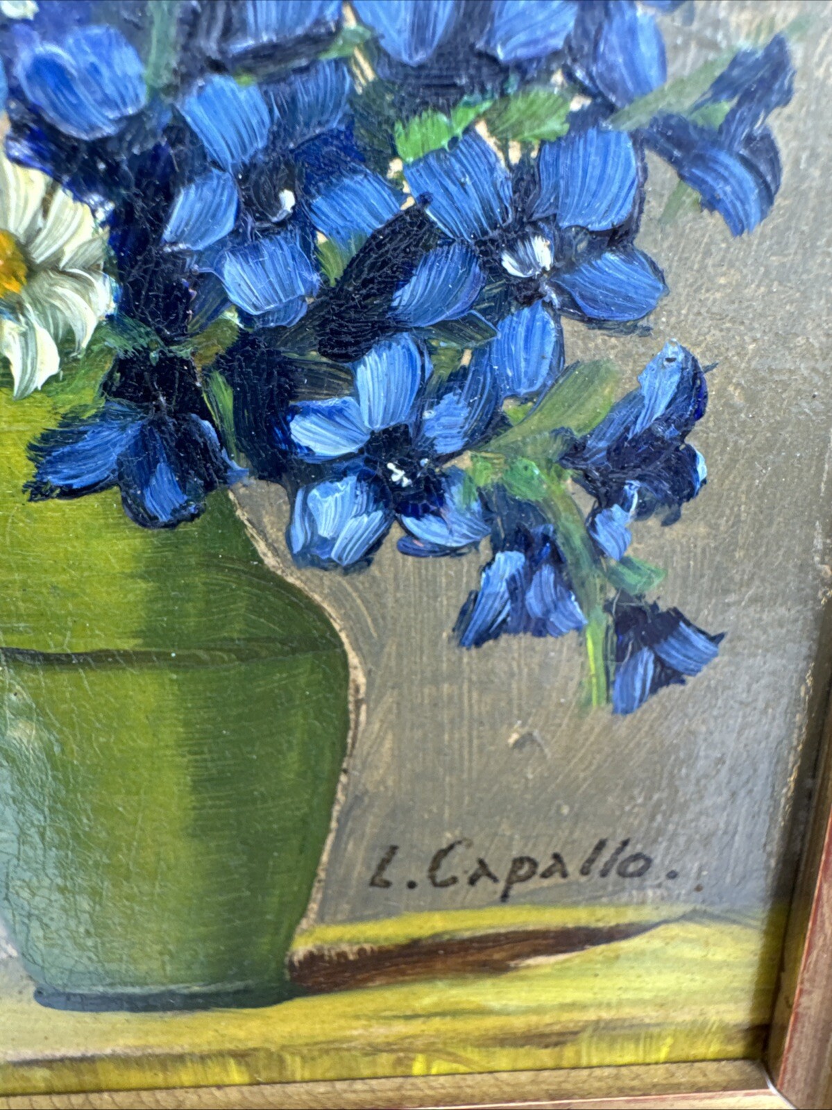 19TH C. Quebec Artist L. Capallo (1843-1902) Original Small Oil Painting 3×5”