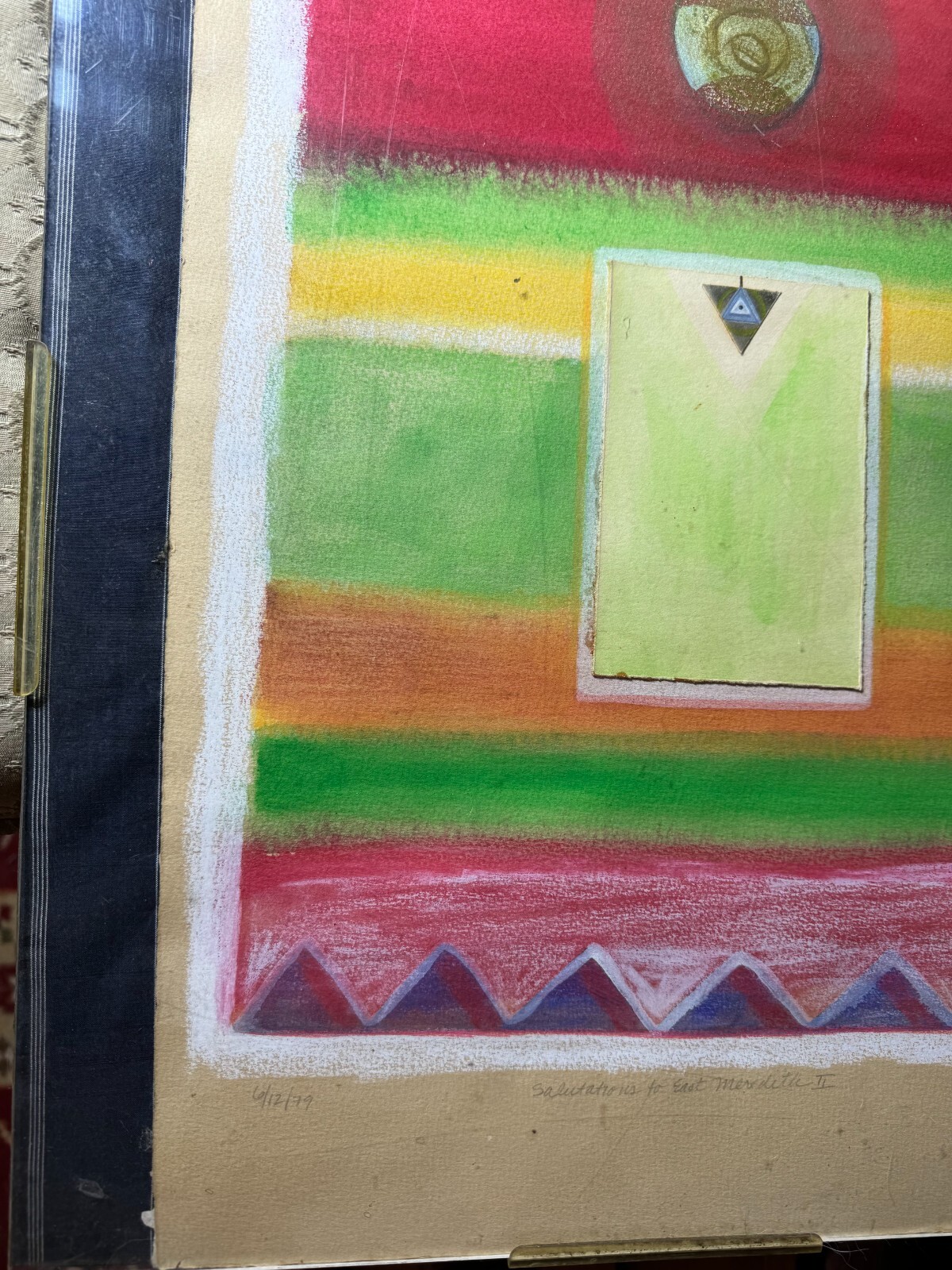 Frederick 1979 «Salutations To East Meredith II» Mixed Media Painting