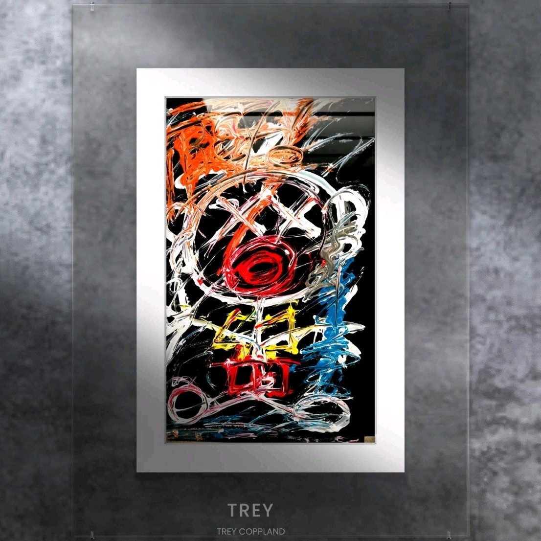 Trey Coppland, TREY Abstract Self Portrait Acrylic, 24+34 in, 2026, Signed