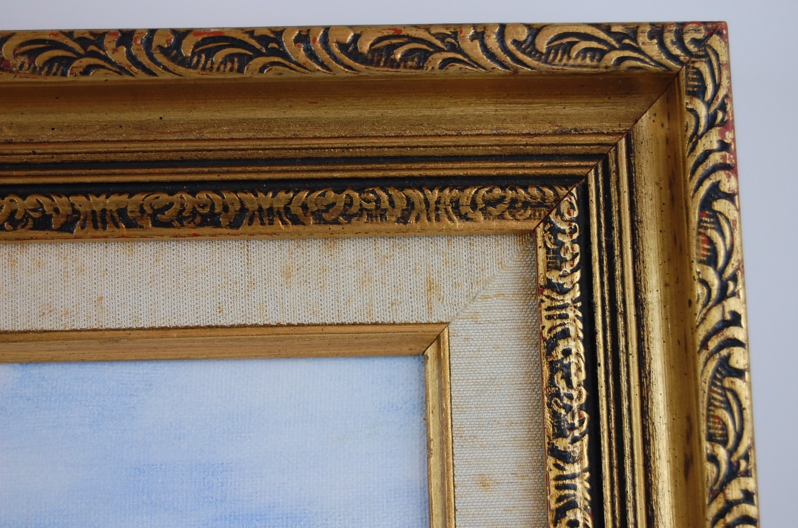 Vtg 80’s Framed Original Oil «Framboyan (Royal Poinciana) Tree Landscape» 20X16