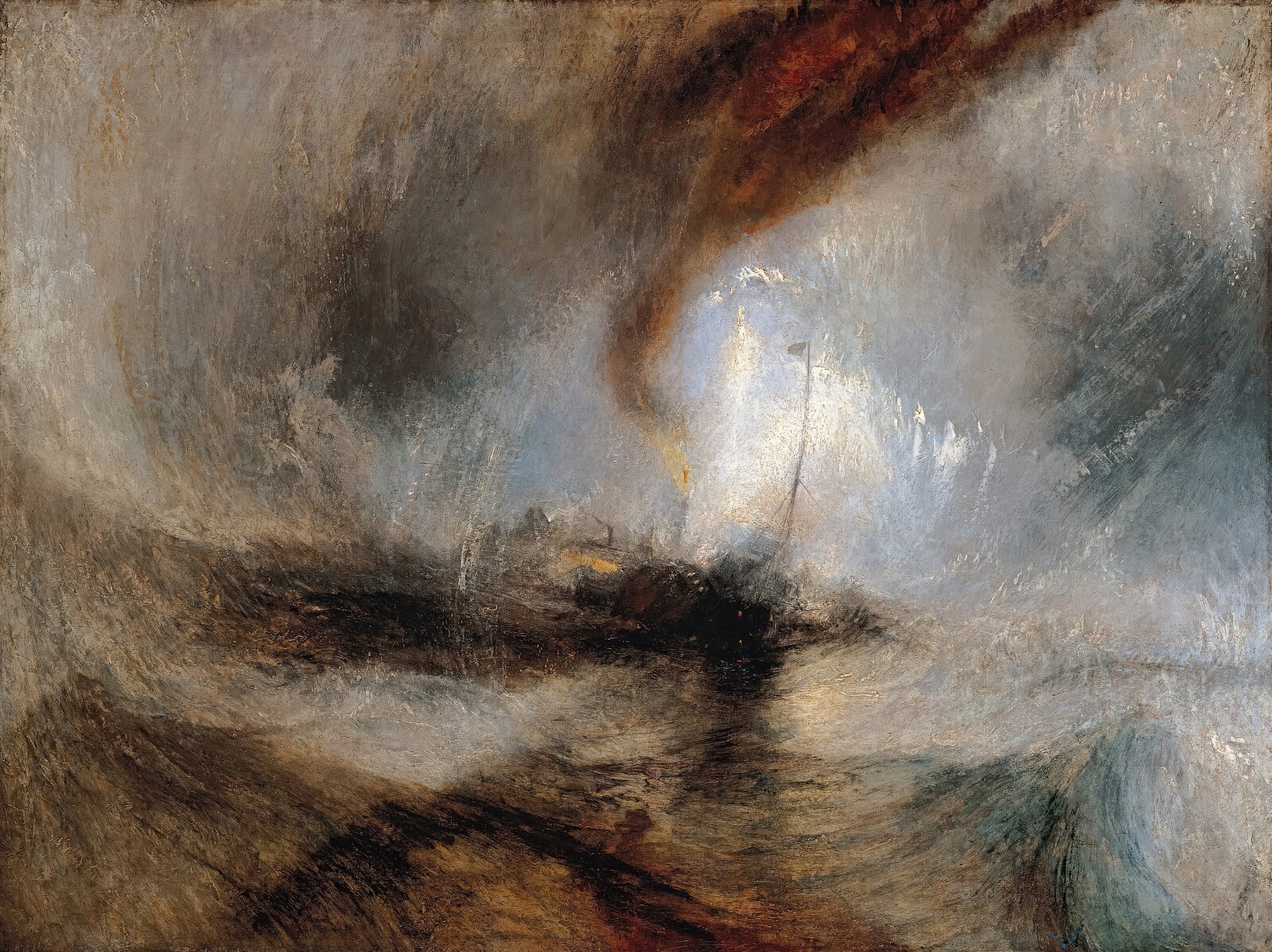 Snow Storm Steam Boat Harbour’s Mouth Painting by Joseph Turner Reproduction