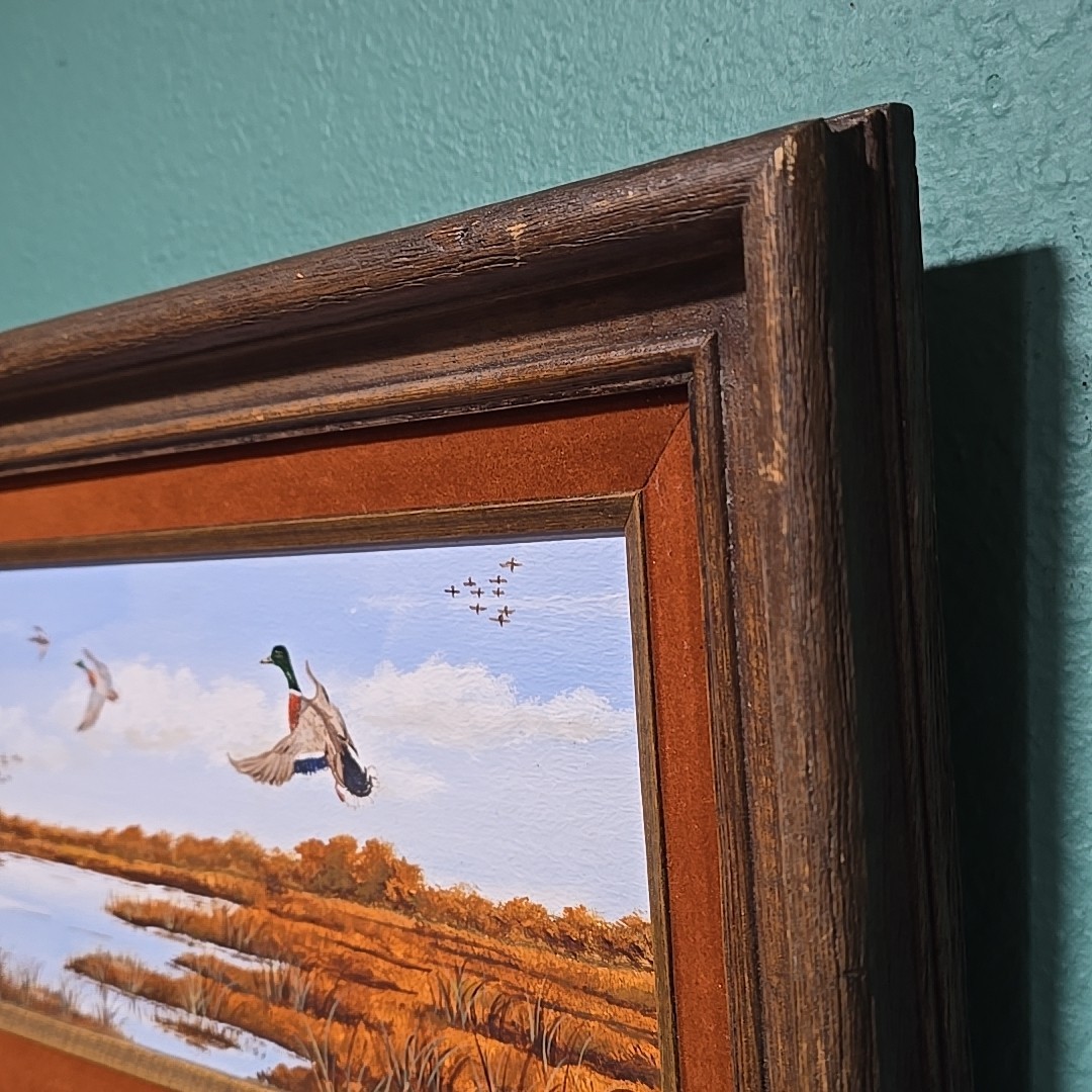 Vintage Original Texas Painting Oil Or Acrylic On Cardboard By Artist Pogue
