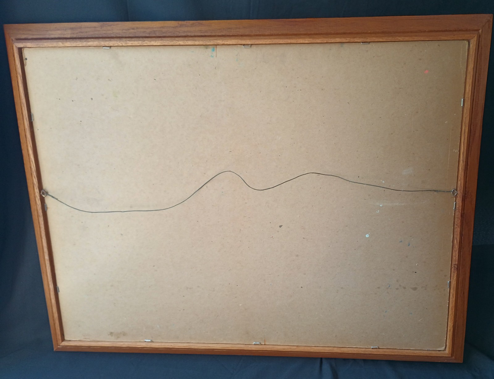 RARE VTG Framed Paint by Numbers «The Old Fishing Hole» Landscape Oil Painting