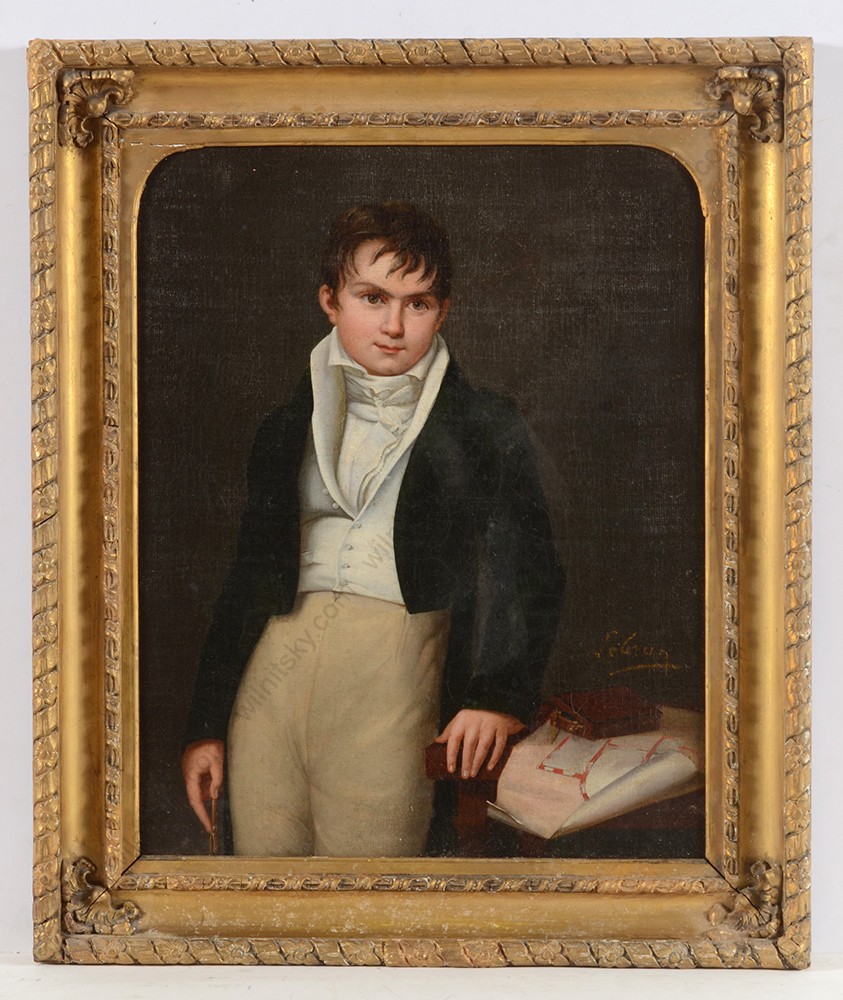 Jean-Baptiste-Pierre Lebrun «Portrait of an architecture student», oil/canvas