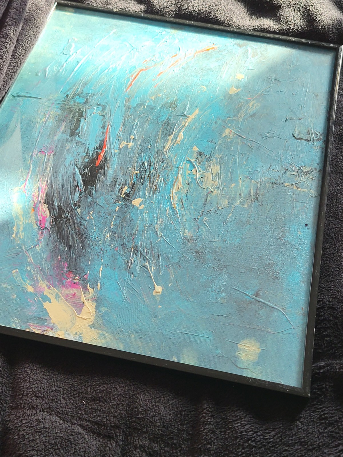 Beautiful Original Abstract ACTYLIC ON CANVAS board Modern Contemporary Art