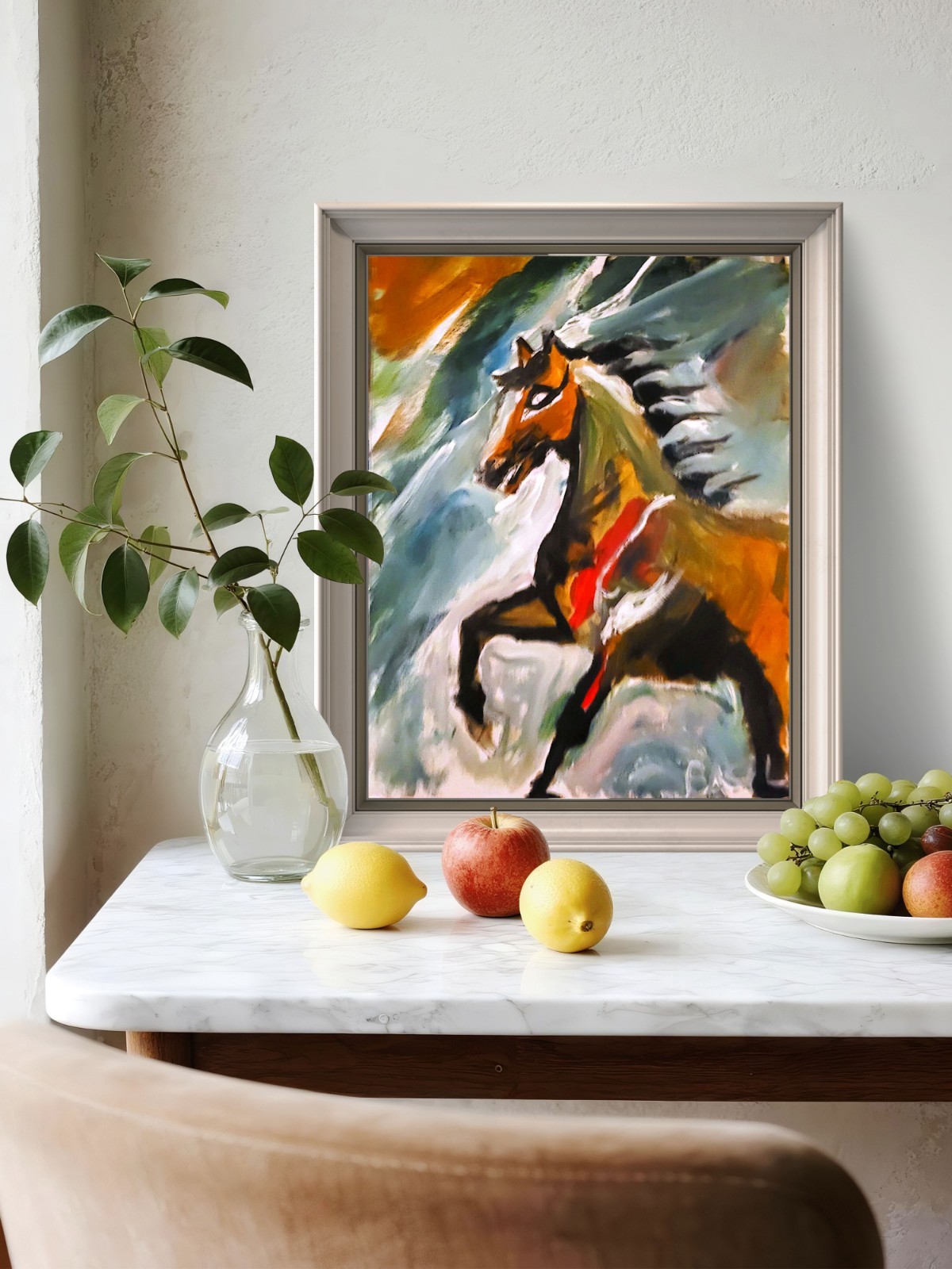 Horse Unique Abstract Expressionism Wall Art Canvas Board 11×14