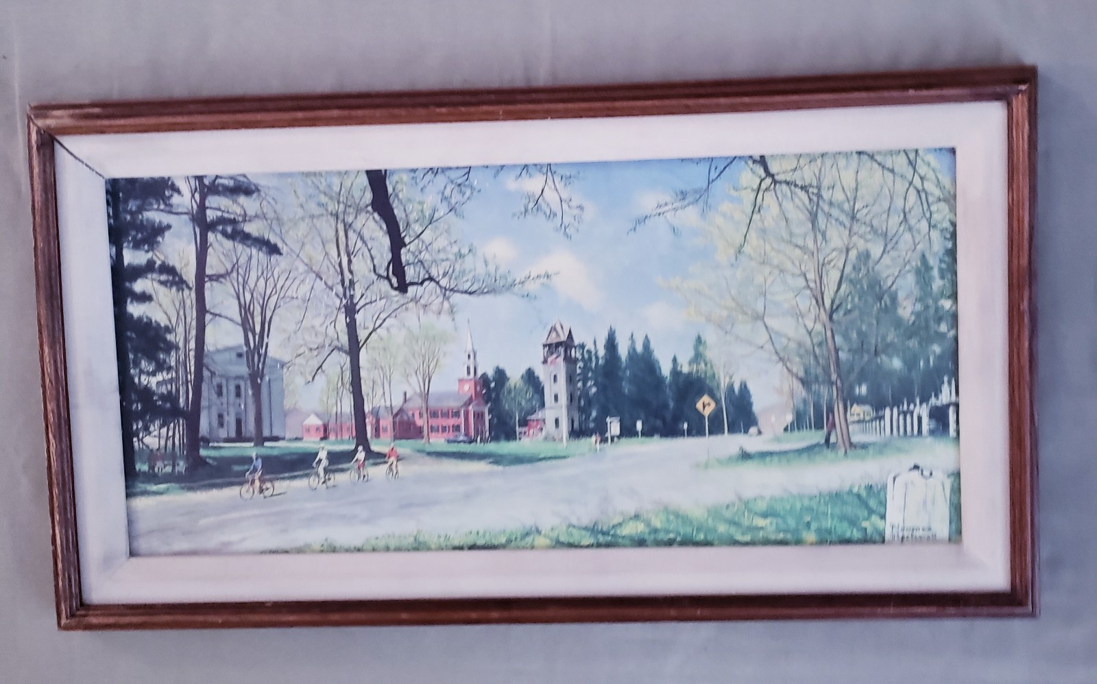 NORMAN ROCKWELL PAINTING Framed Springtime In STOCKBRIDGE Canvas Family Trust