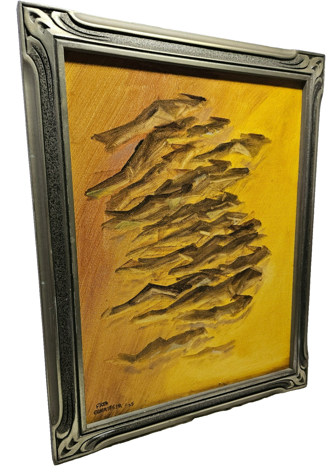 11″x14″ Original Oil «A School of Mermaids» Abstract, Fantasy by Fred Gohringer