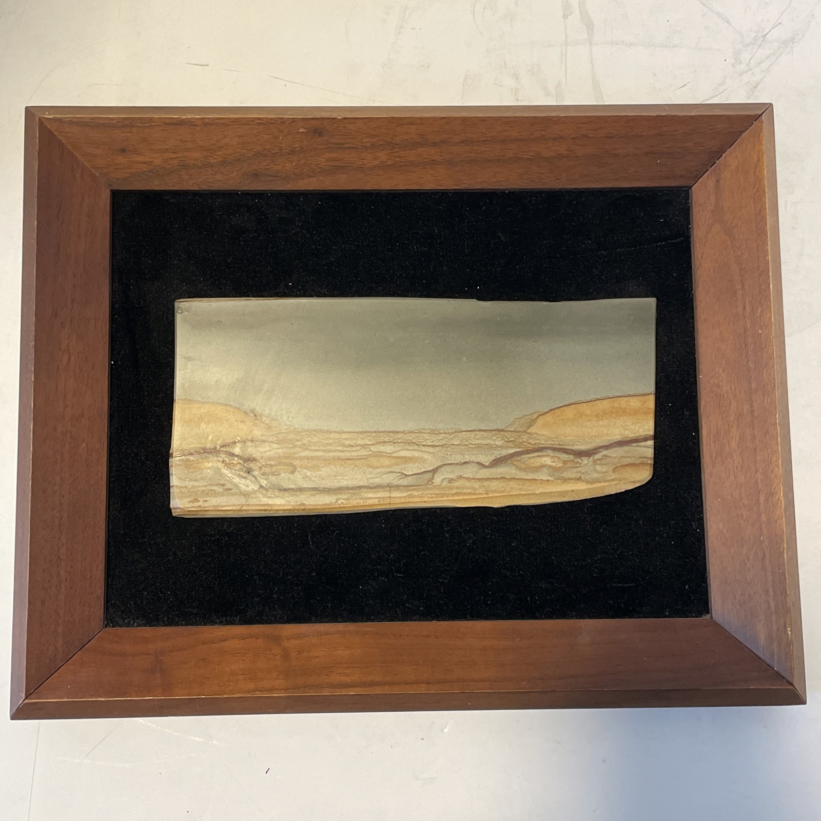 Framed Gorgeous Natural Sandstone Natural Rock Sierra Painting Landscape 12×10