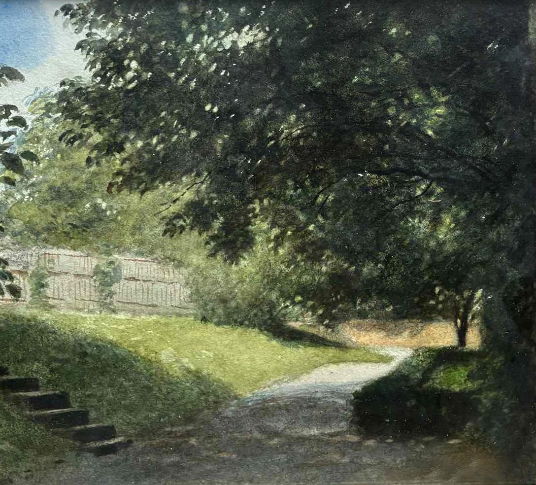 Wenzel Noltsch (Austrian, 1835) Garden of Walkendorf Castle. ca, 1850. COA