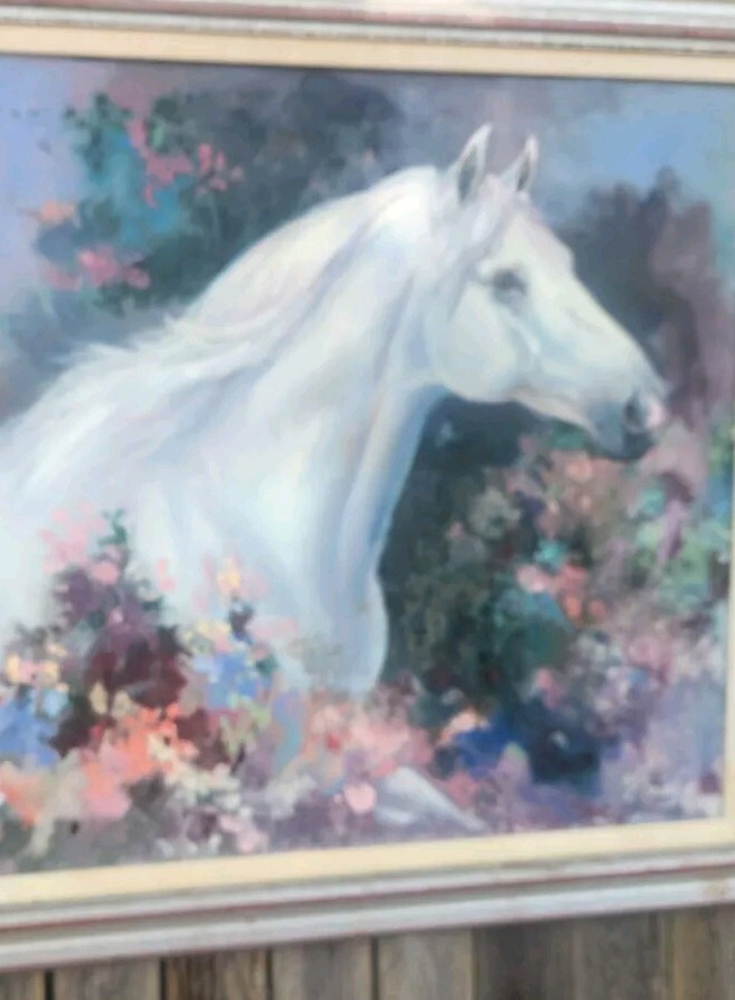18×24 Marilyn Todd-Daniels Quarter Horse Equestrian Original Oil Framed Canvas