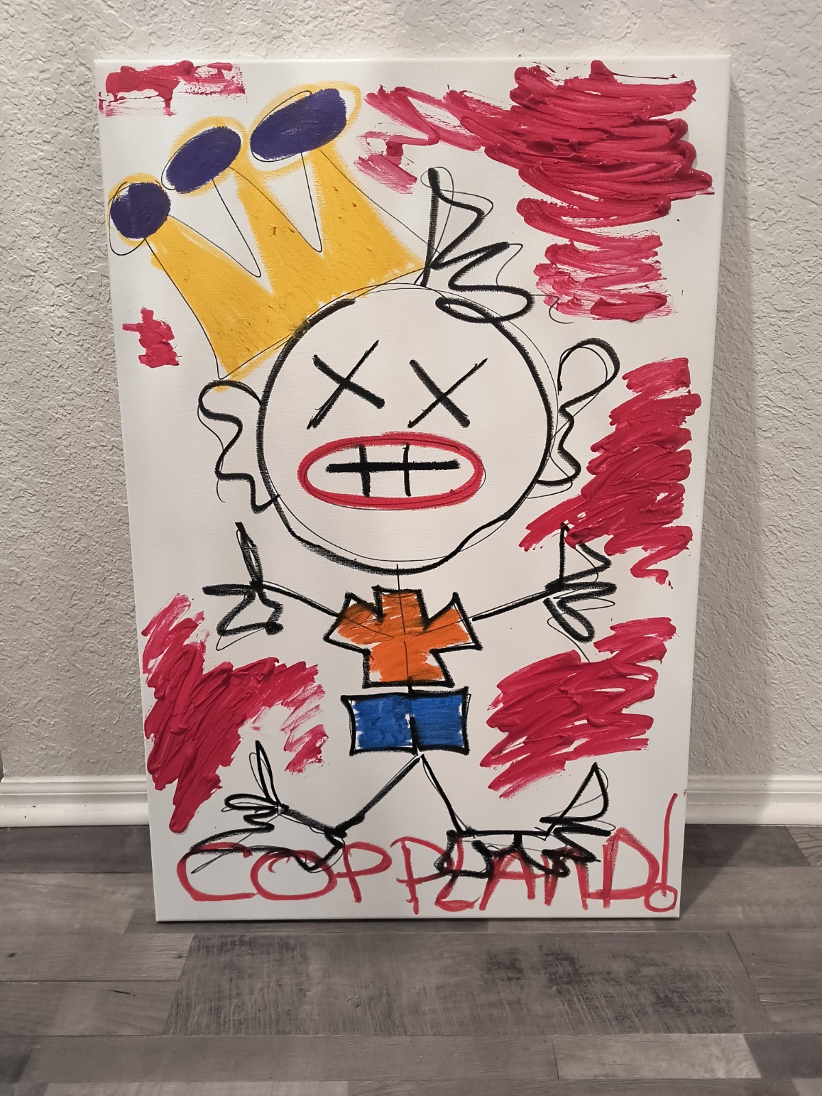 Trey Coppland, Patrick Pop Art Acrylic Painting, 24+36 in, 2026, Signed