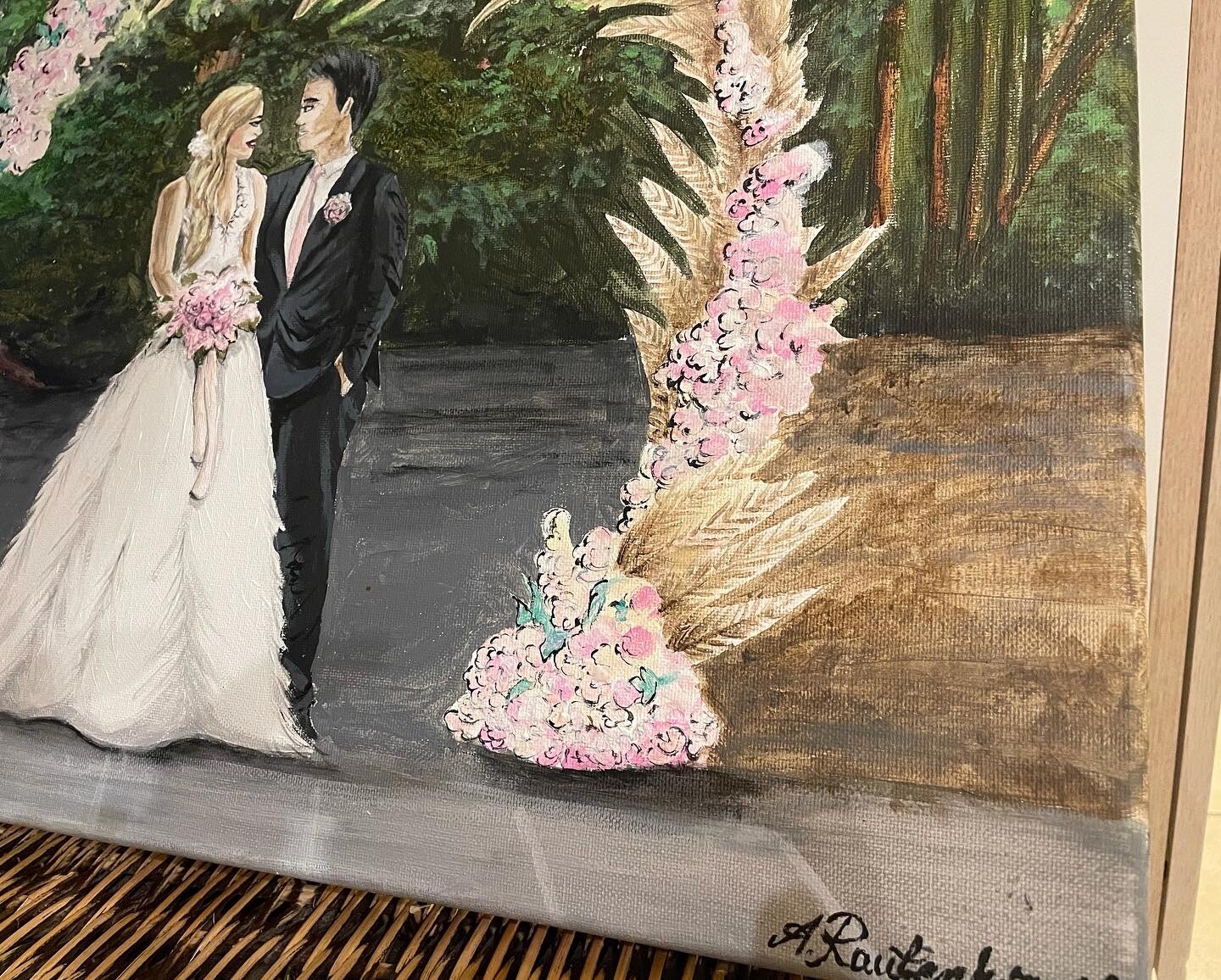 Beautiful Custom Wedding Painting From Photo Hand Painted Seller Is Artist