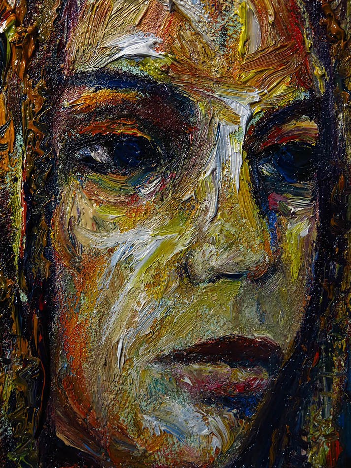 ORIGINAL OIL PAINTING VINTAGE█GIRL EXPRESSIONIST█ART ABSTRACT 2026 YOUNG WOMAN