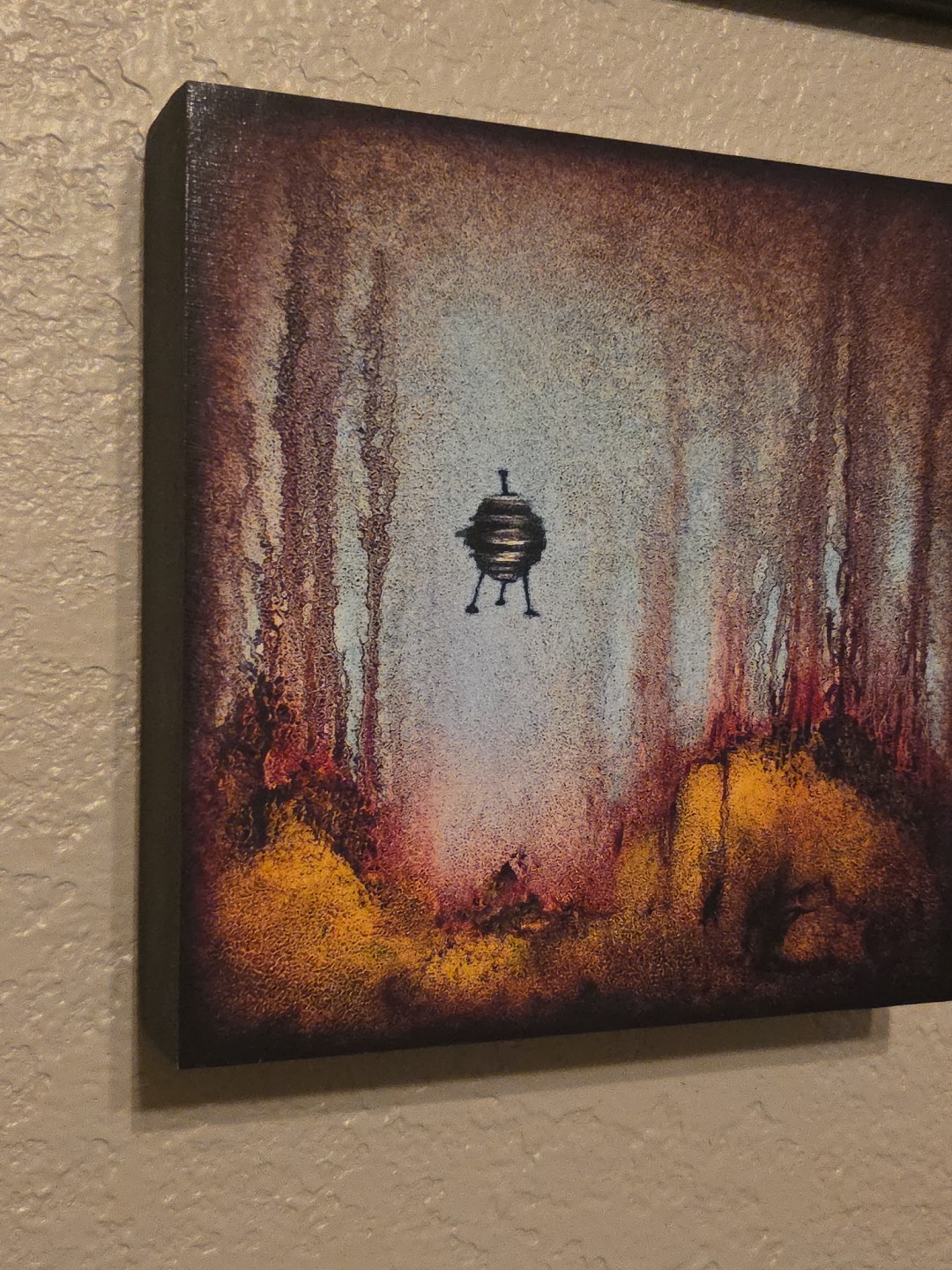 🎨 Original Mark S. Brunner – Signed, Wood Panel, 7″x7″, Comic Con