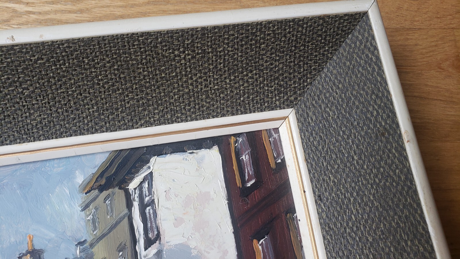 Vintage Mid Century Modernist Painting Oil On Board Windsor Signed Framed