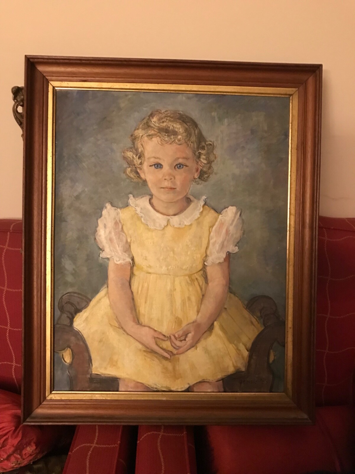 Maurice Grosser Painting little girl