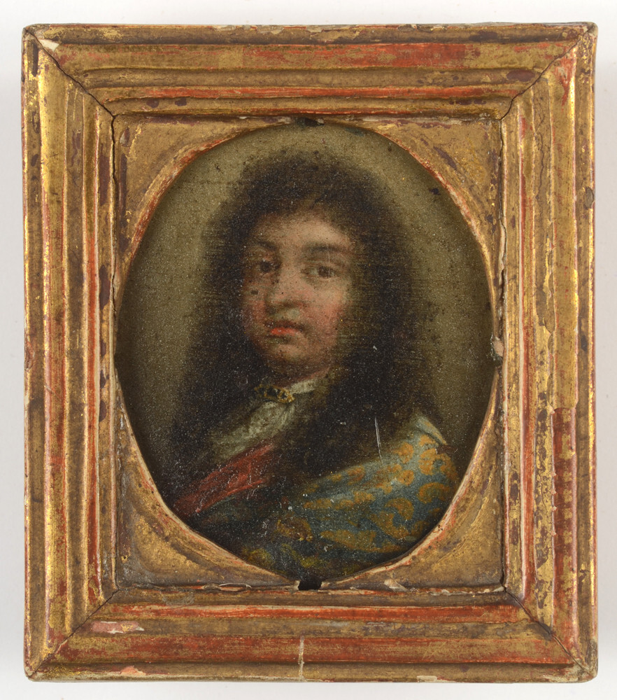 Nicolas de Largilliere-Circle «Portrait of an aristocrat», oil on copper, ca1700