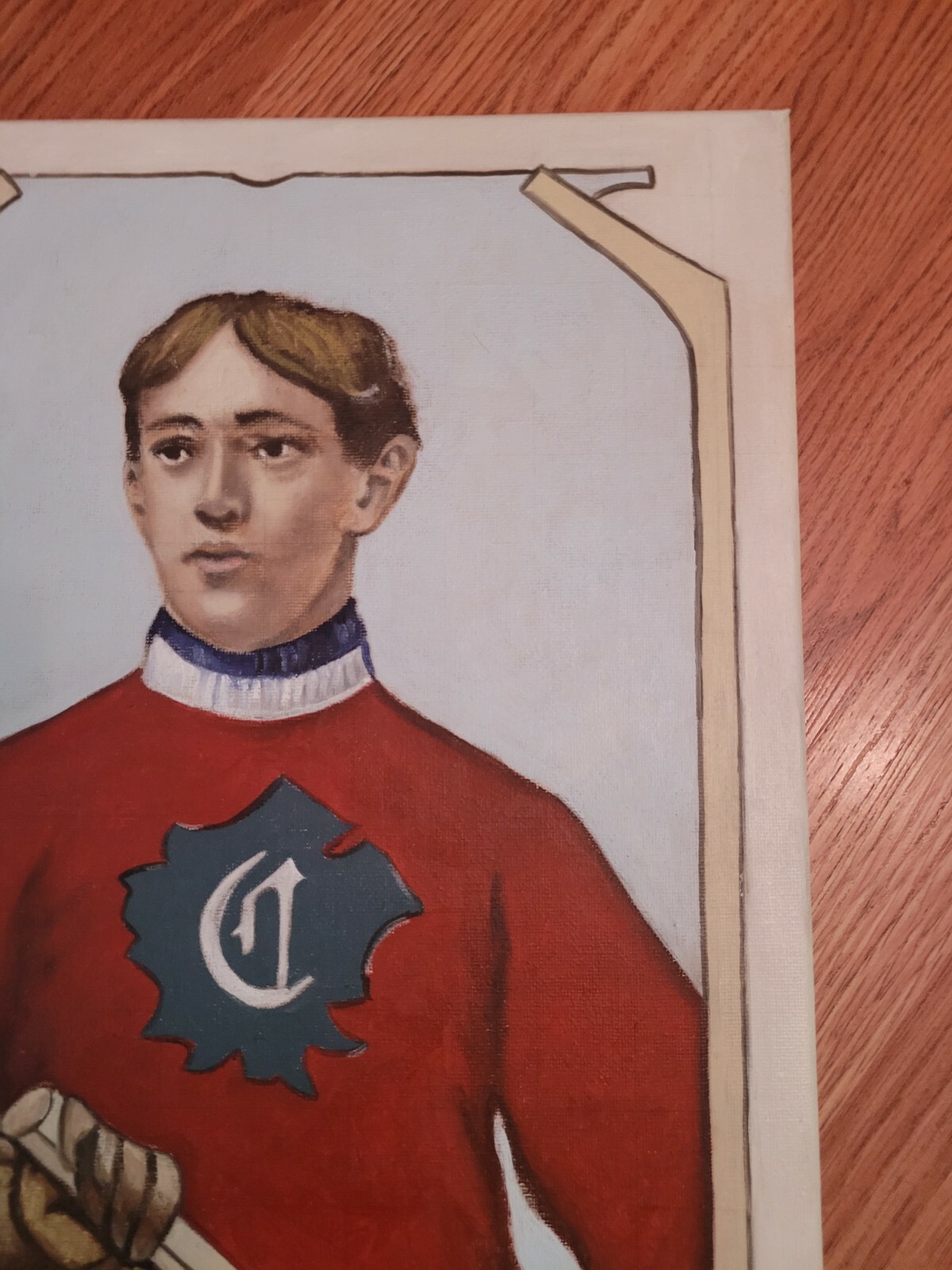 1911-12 C55 GEORGES VEZINA ROOKIE CARD ORIGINAL PAINTING NHA HOCKEY GOALIE NHL