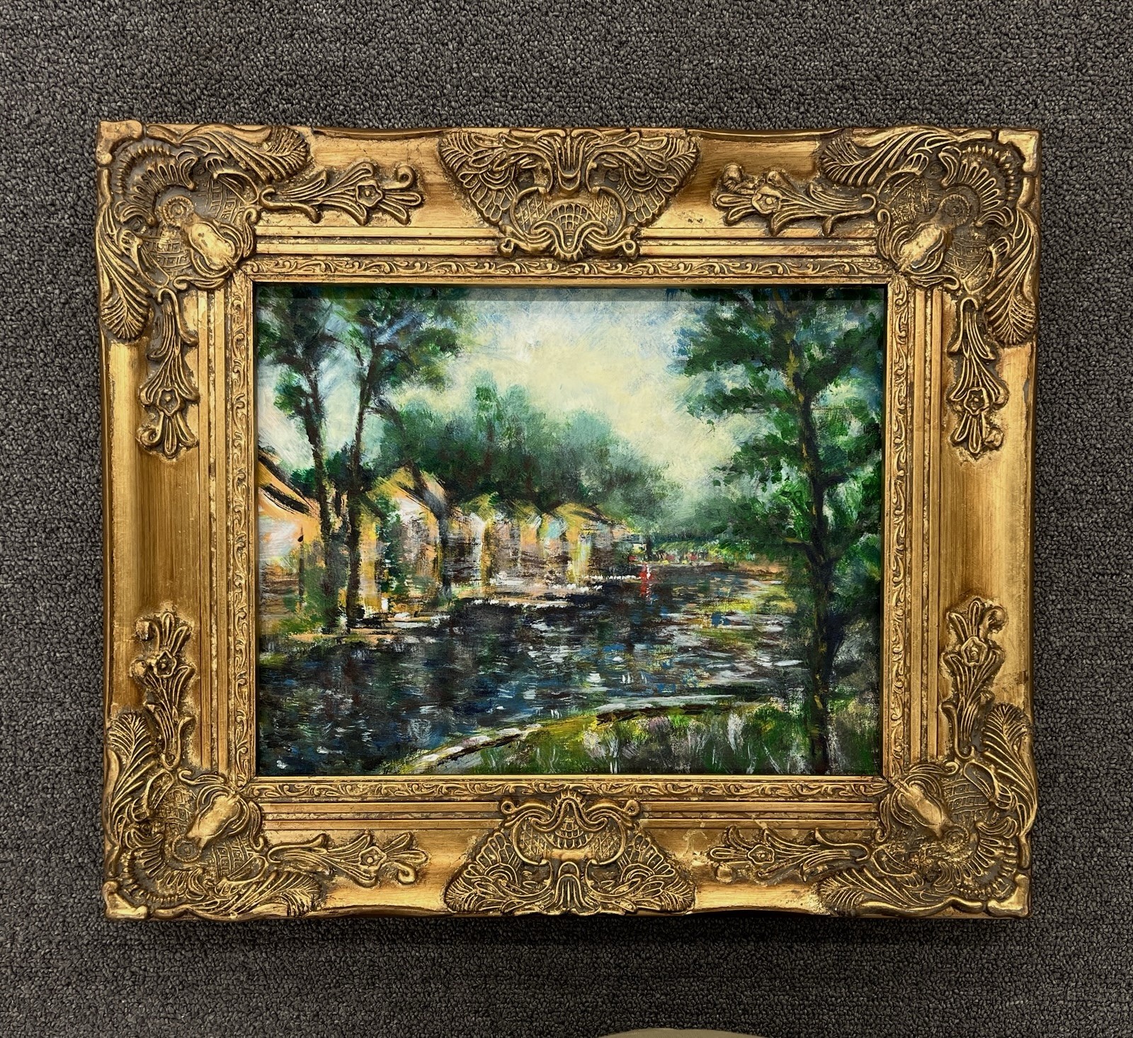 Plein Air Impressionism Original Painting Signed Beach River View Florida US MK
