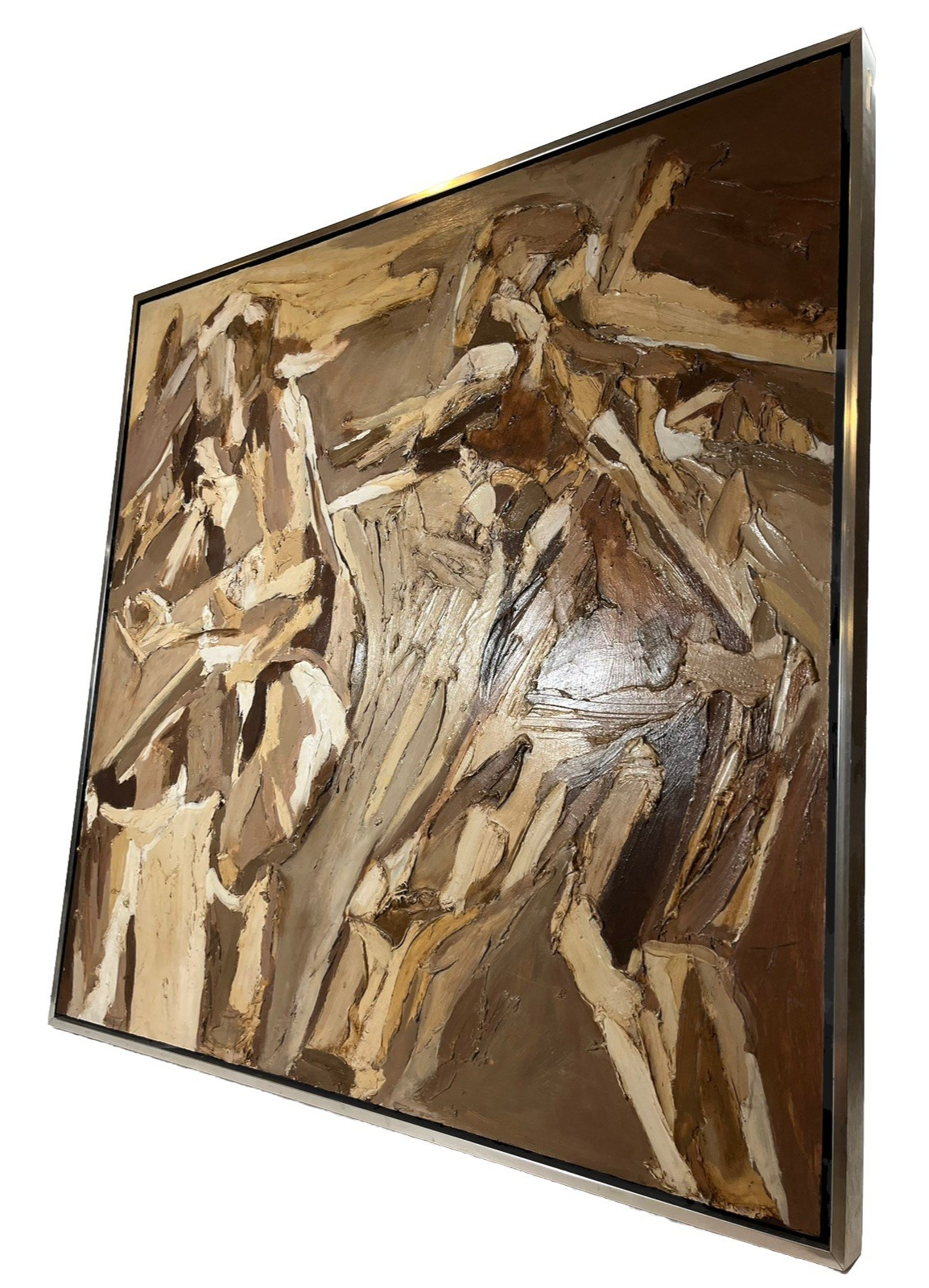 KLEIN ABSTRACT EXPRESSIONIST MID CENTURY MODERN MCM MODERNISM VINTAGE PAINTING