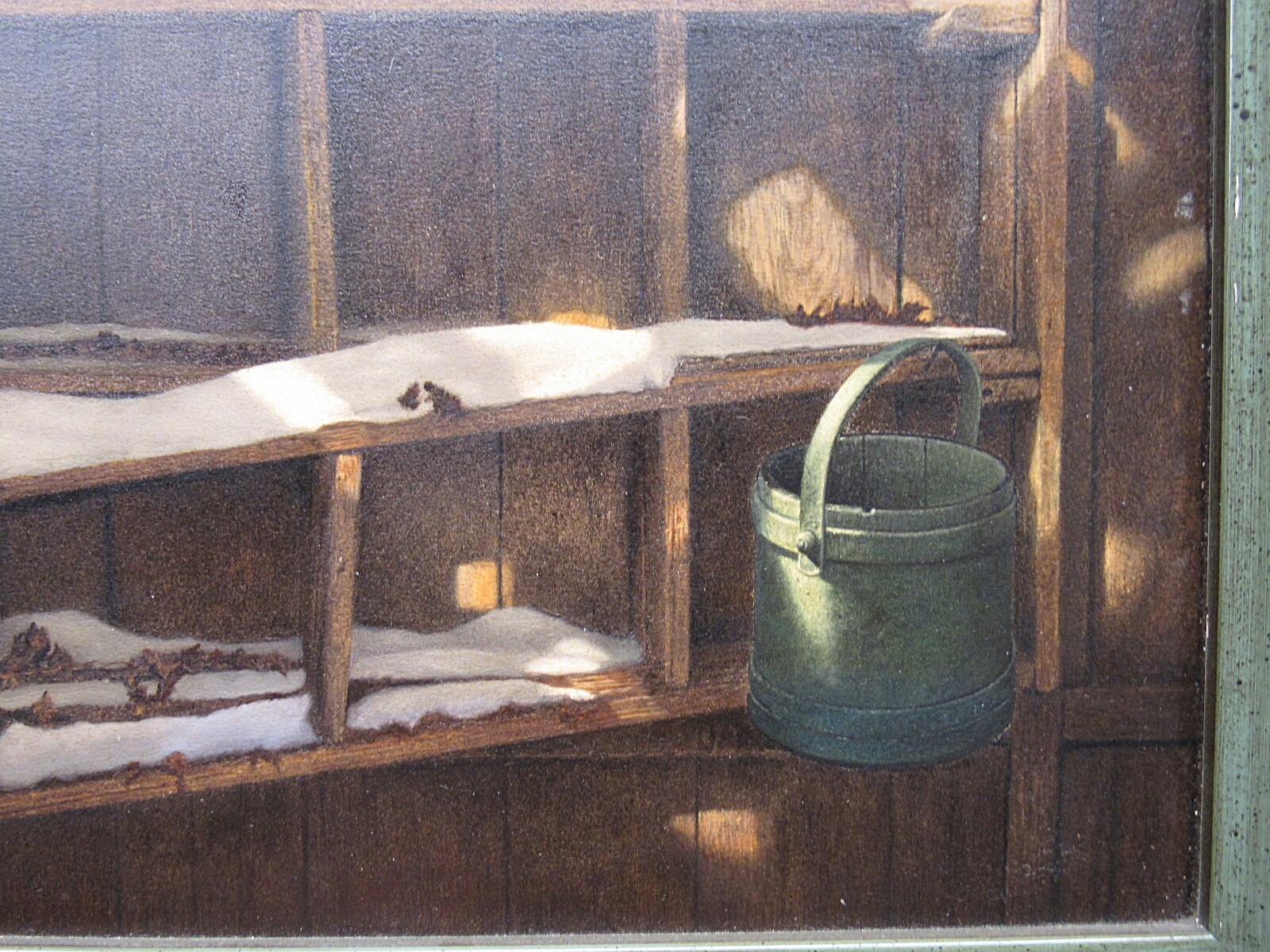 Paul Lipp Realist Still Life Ptg of Snowy Old Barn Listed Connecticut Artist