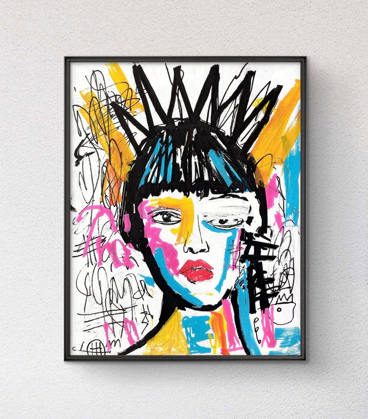 Original Neo Expressionist Acrylic 11×14 Canvas Wall Art, Holly Hammond