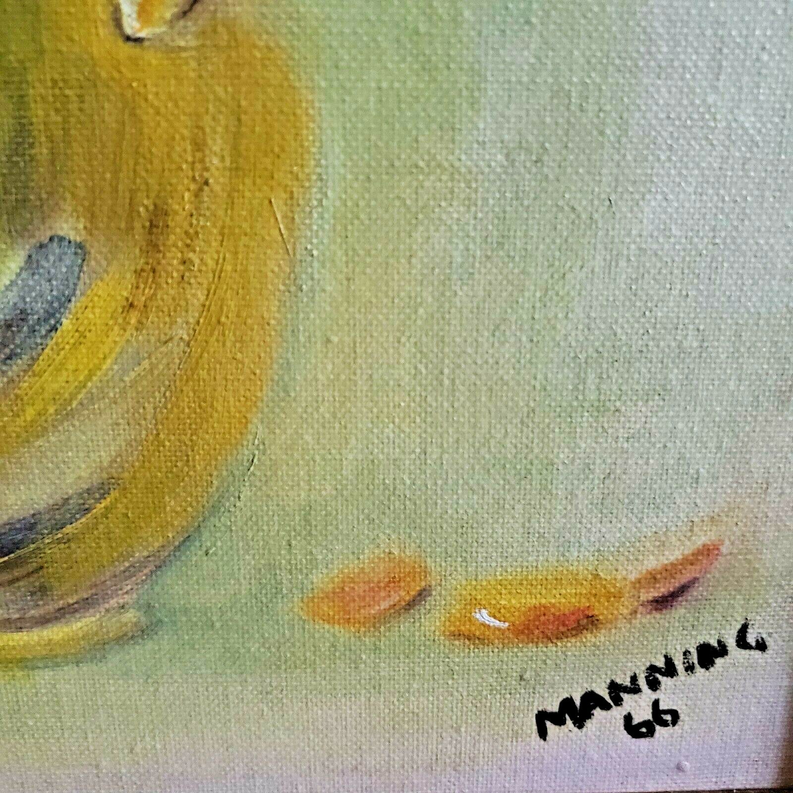 Vintage 1960s Signed Oil Painting Flowers in Vase – Framed Cottage Chic Floral