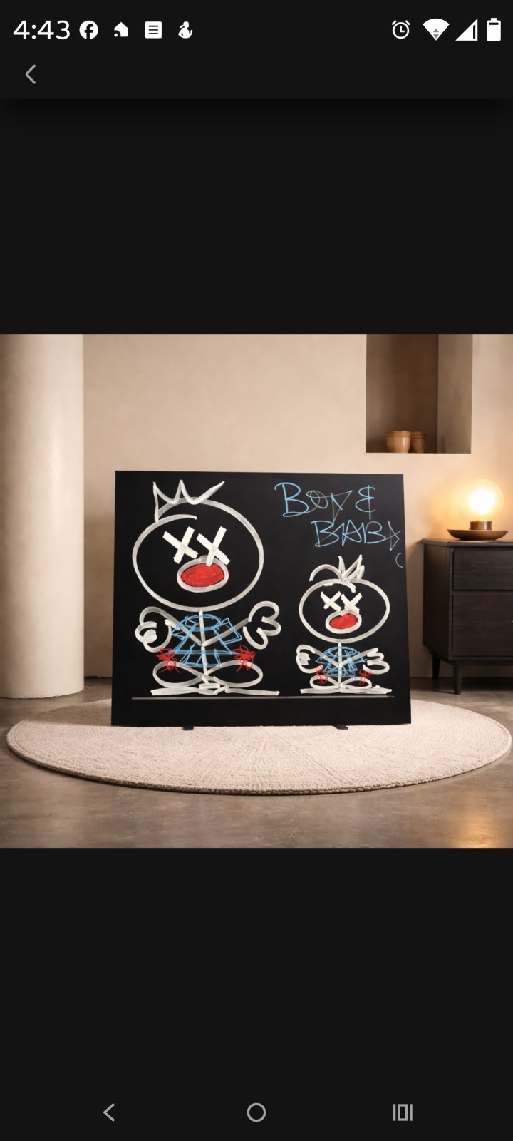 Trey Coppland, Boy n Baby Contemporary Graffiti Painting,20+30 inch, signed