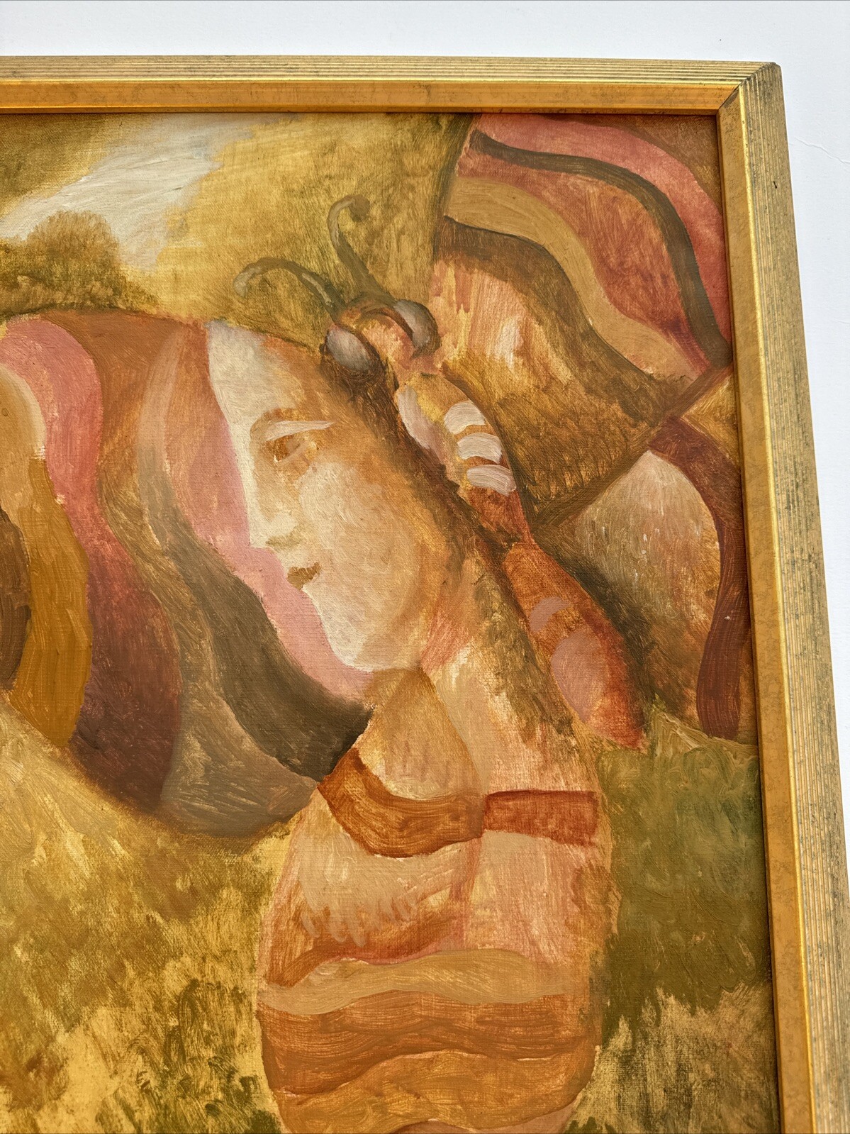 RUSSIAN PORTRAIT PAINTING MODERNIST EXPRESSIONIST MYSTERY PRETTY WOMAN WOMEN