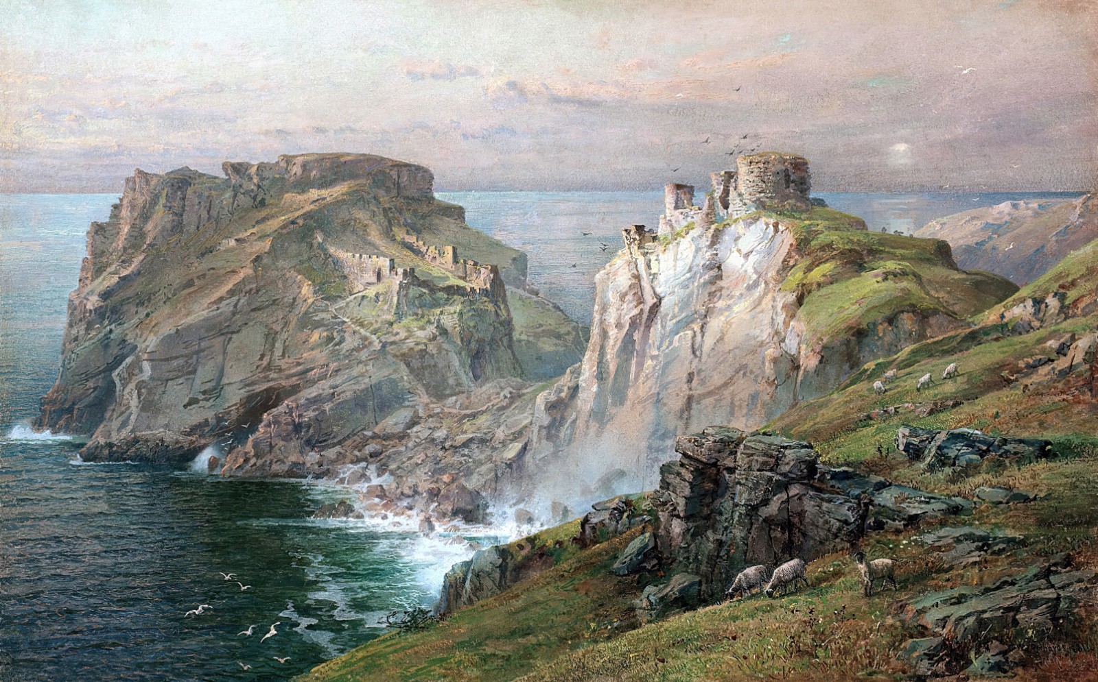 William Trost Richards Tintagel Reproduction – Giclee Canvas/Paper/Stretched