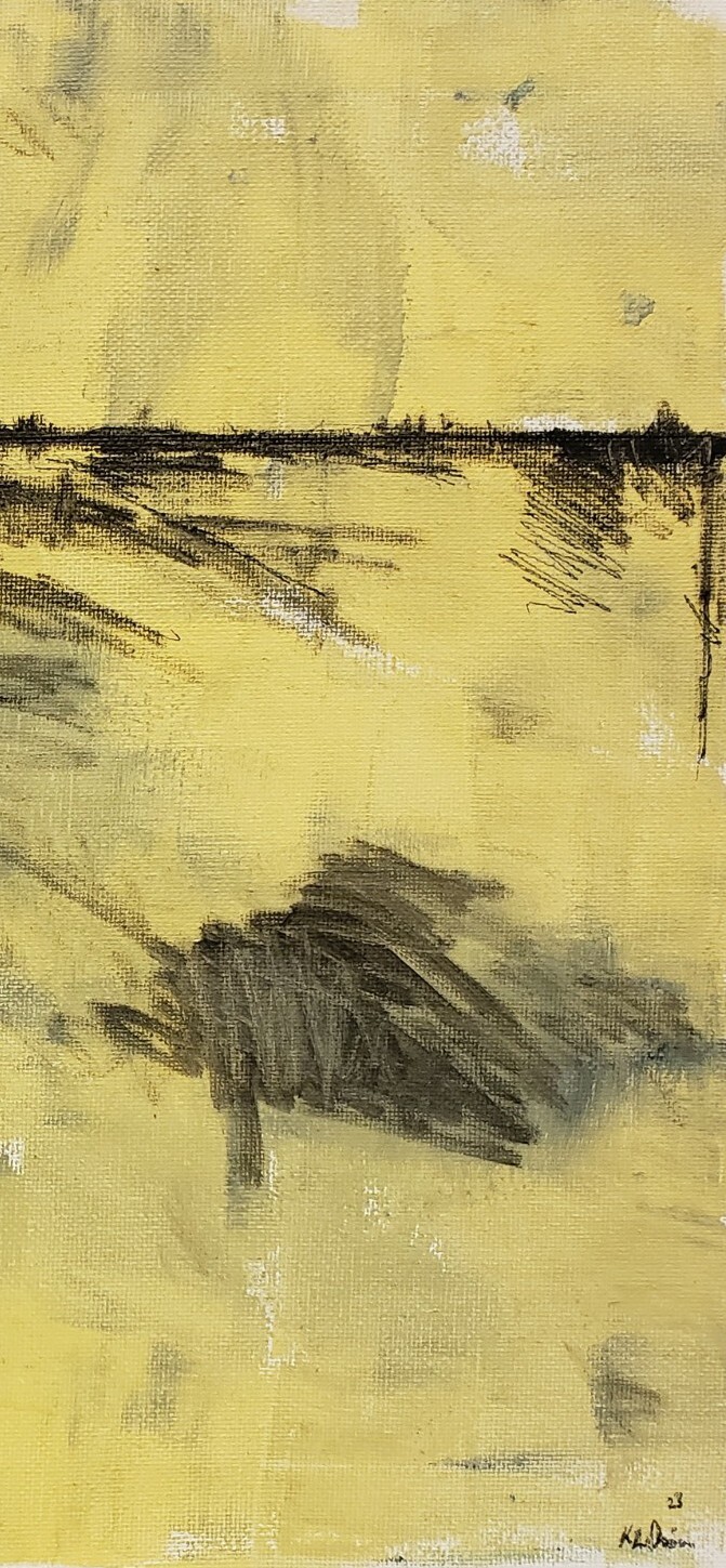No.580 Original Modern Minimal Impressionistic Landscape Painting By K.A.Davis