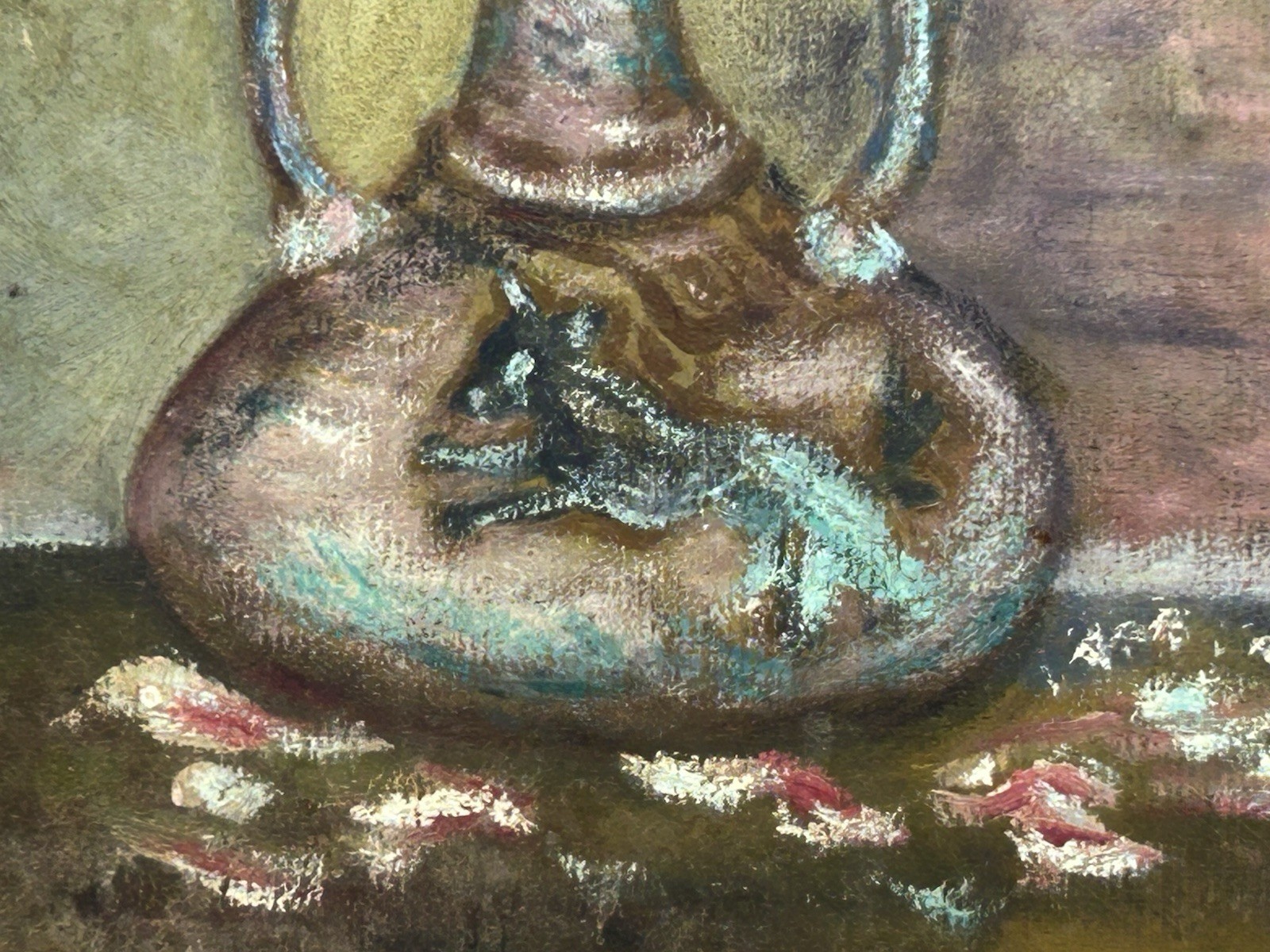 Mid Century Still Life Flowers In Vase, Cottagecore, Jumping Cow