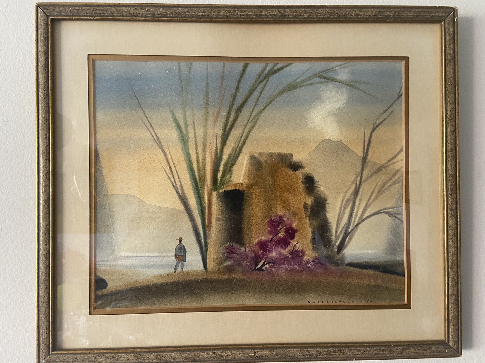 DALE NICHOLS (American 1904-95) Watercolor Painting Signed Guatemala Landscape