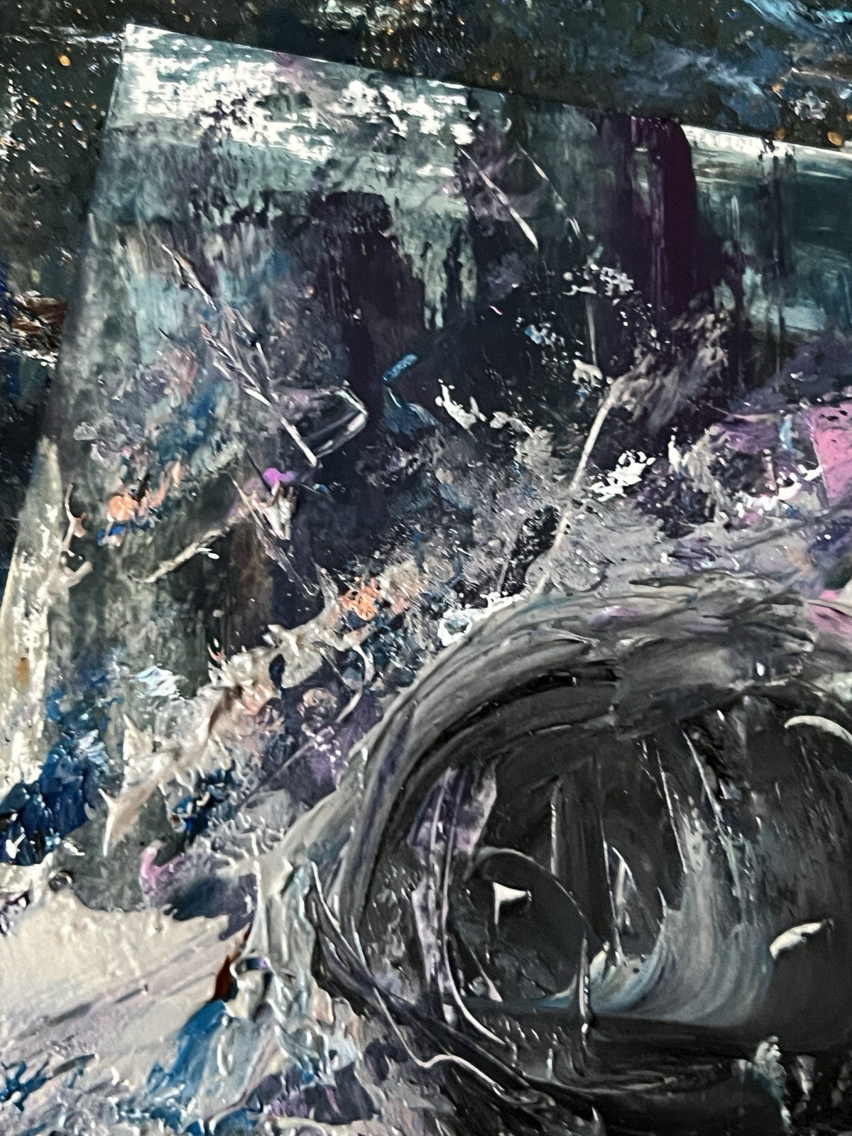 Dark Matter Nebula Shadow Abstract Painting Dark Academia Space Art Gift Unixes