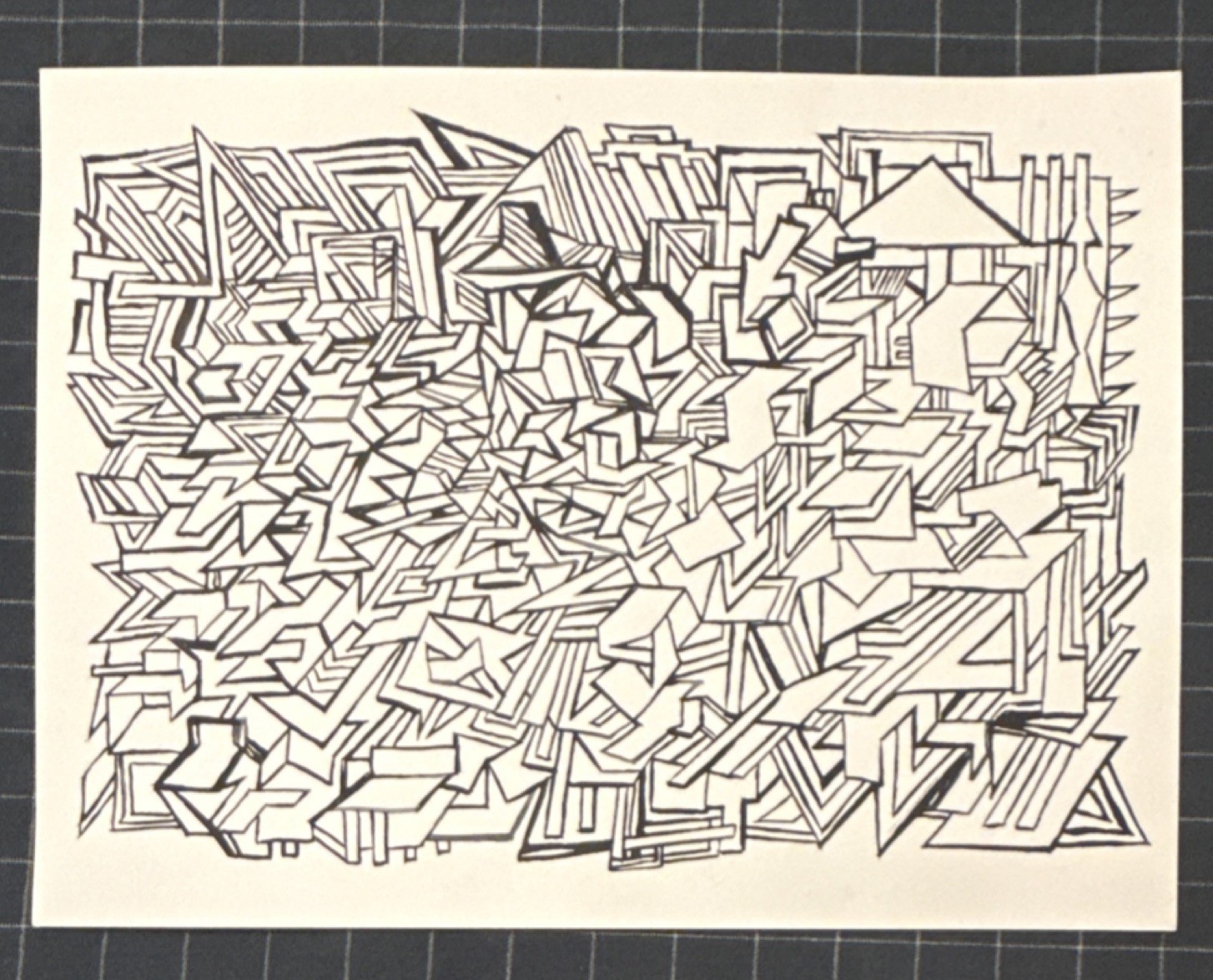 Meditation Drawing : Ink on Paper – Contemporary Urban Art