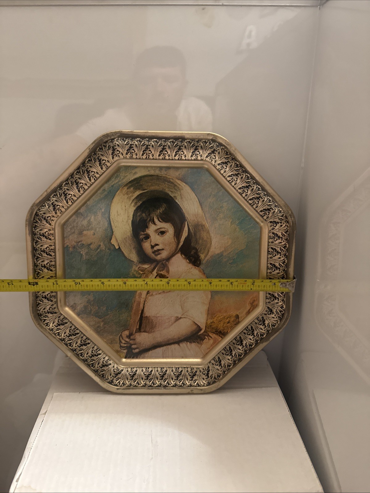 Miss Willoughby George Romney Framed Gold Accents Polygon 12” (box10-will)